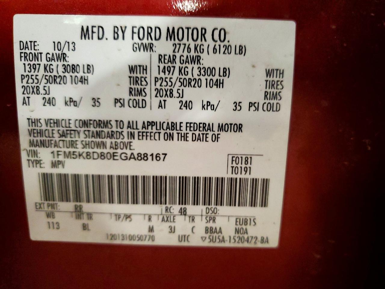 2014 Ford Explorer Xlt Maroon vin: 1FM5K8D80EGA88167
