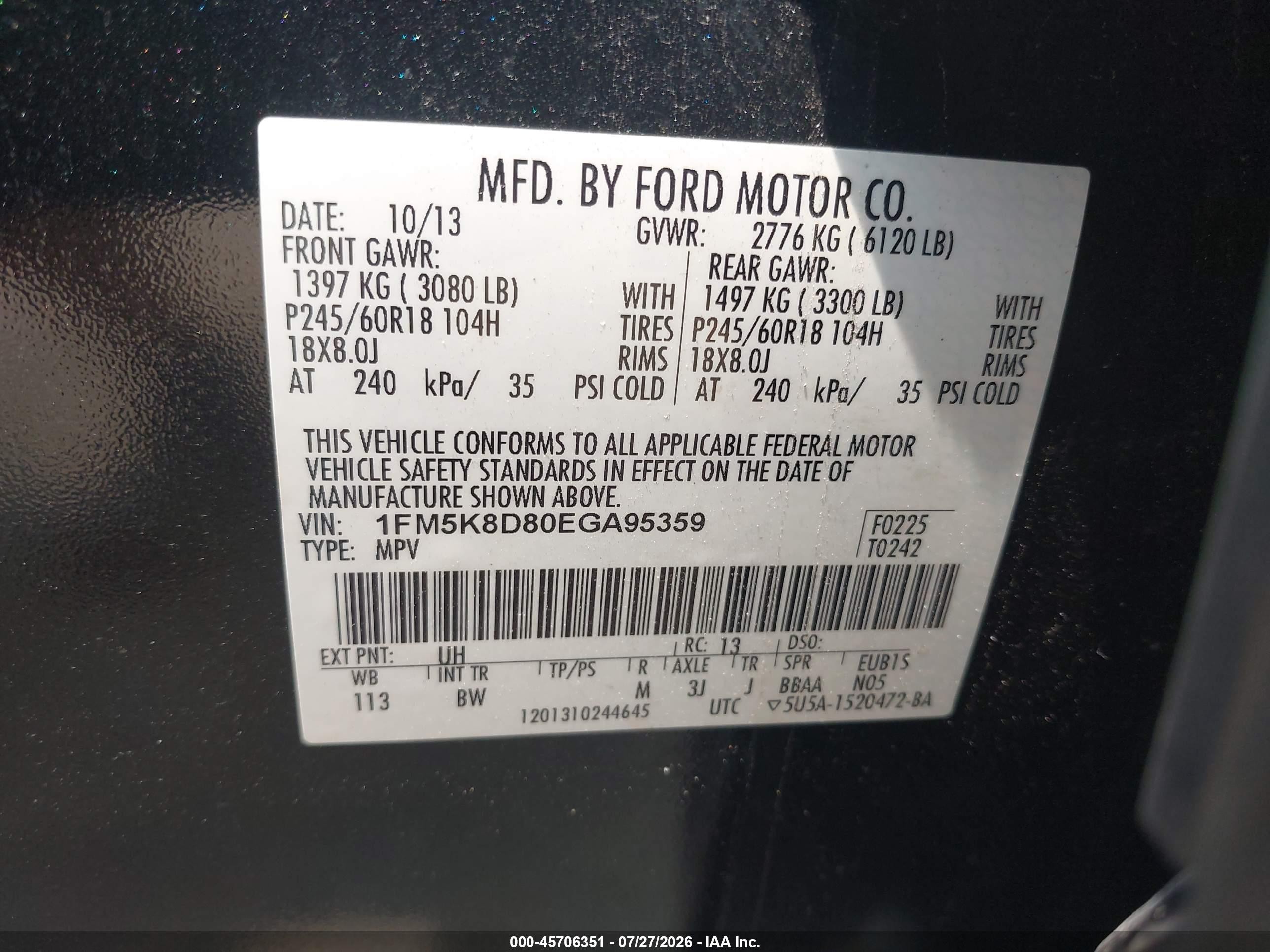 2014 Ford Explorer Xlt Black vin: 1FM5K8D80EGA95359
