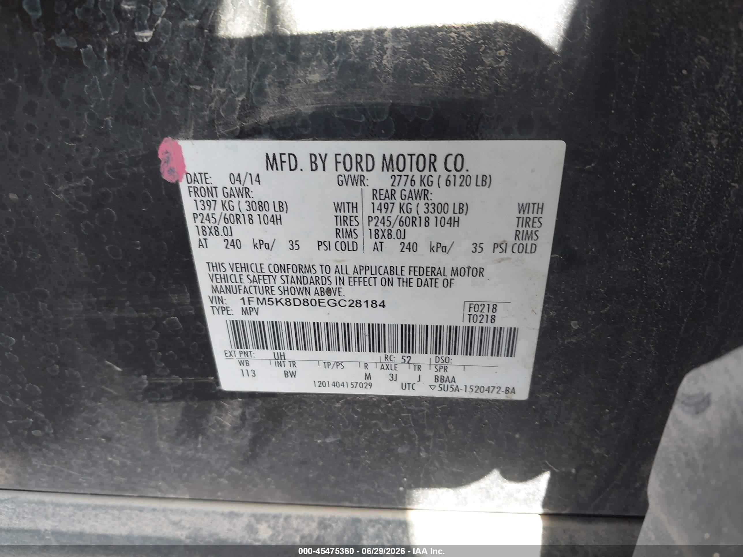 2014 Ford Explorer Xlt Black vin: 1FM5K8D80EGC28184