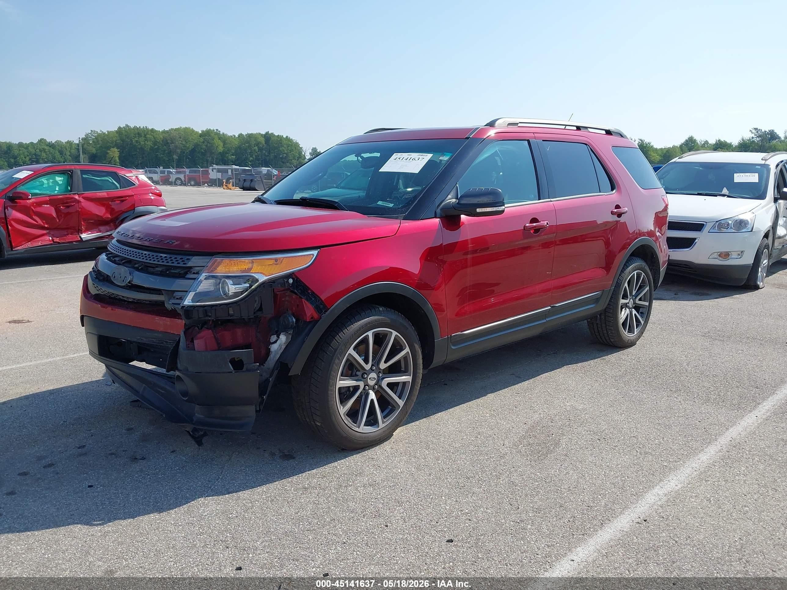 2015 Ford Explorer Xlt Red vin: 1FM5K8D80FGA08061