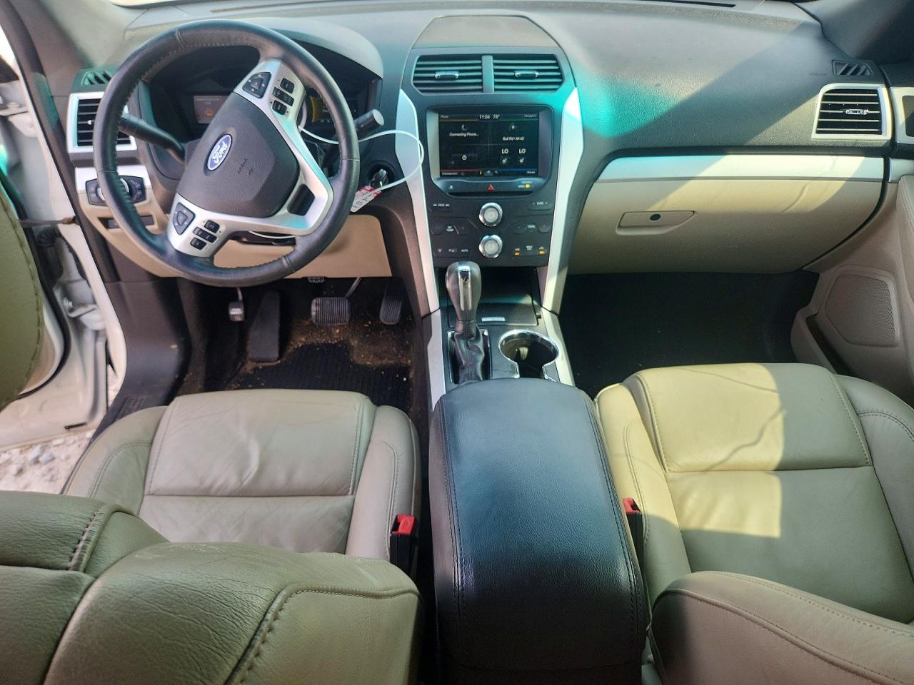 2015 Ford Explorer Xlt White vin: 1FM5K8D80FGA83259