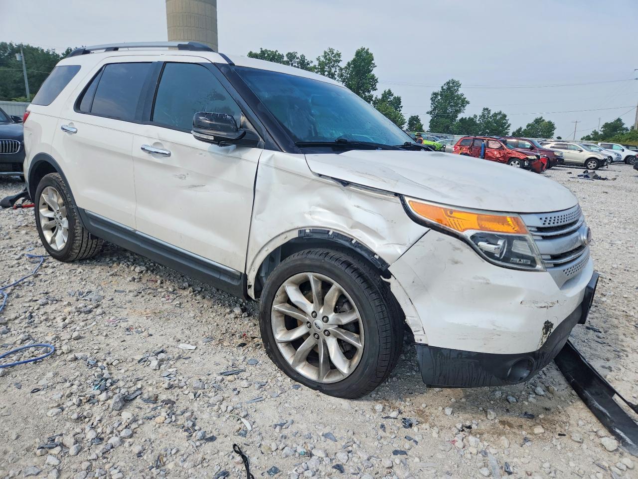 2015 Ford Explorer Xlt White vin: 1FM5K8D80FGA83259