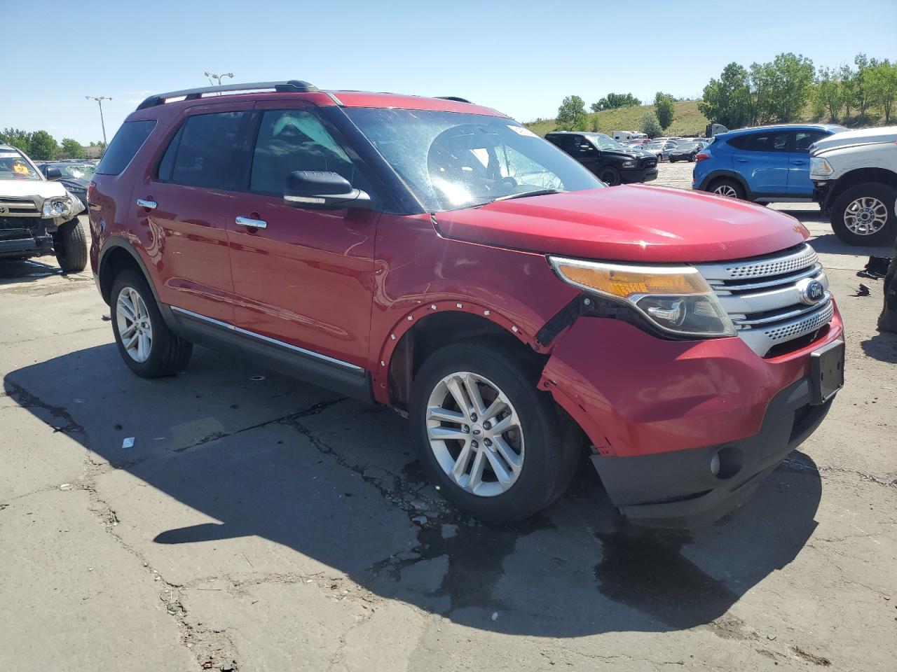 2015 Ford Explorer Xlt Красный vin: 1FM5K8D80FGA96612