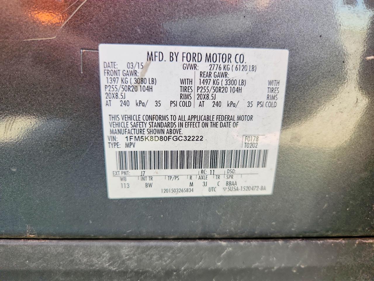 2015 Ford Explorer Xlt Silver vin: 1FM5K8D80FGC32222