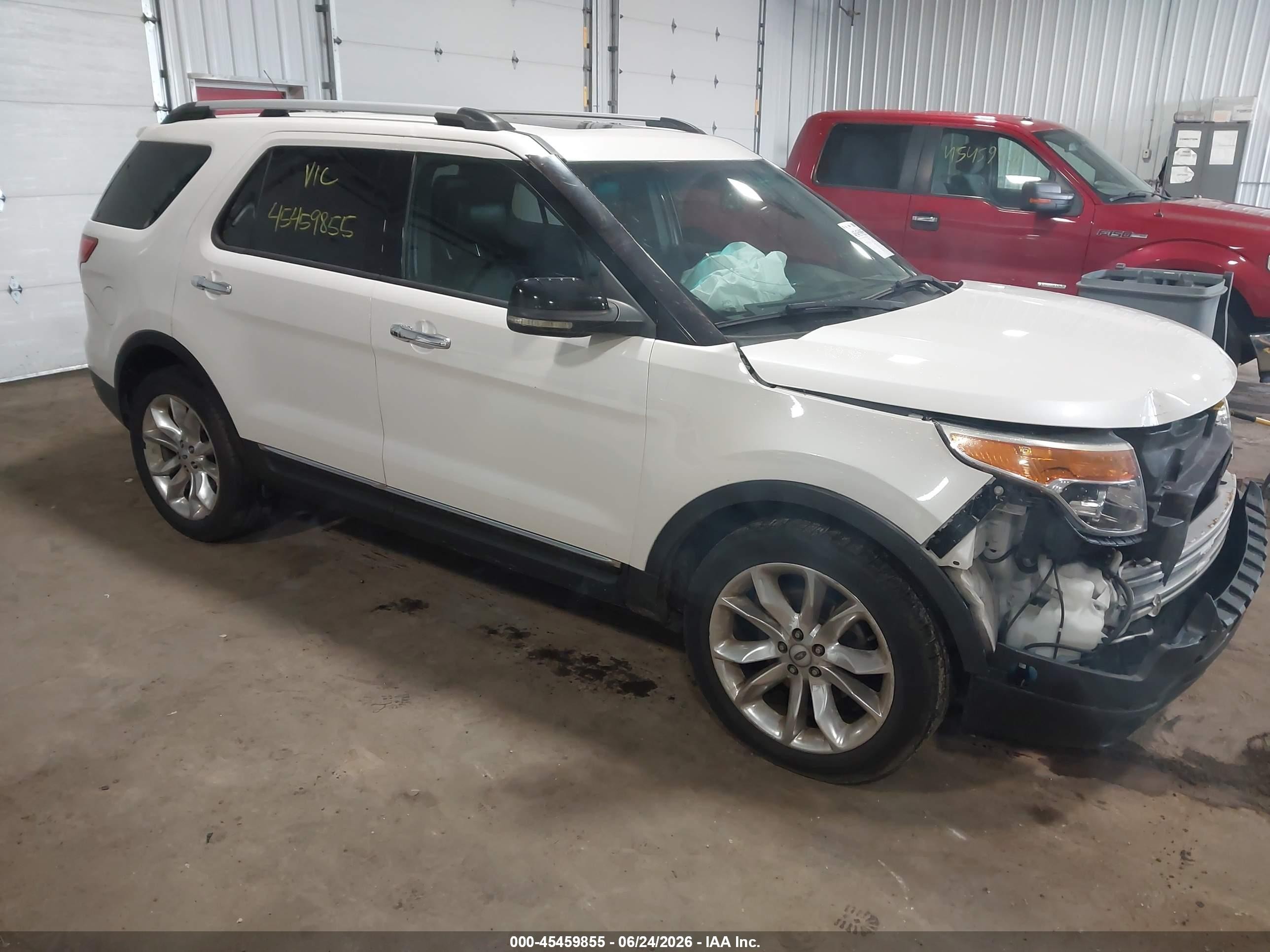 2013 Ford Explorer Xlt White vin: 1FM5K8D81DGA14349