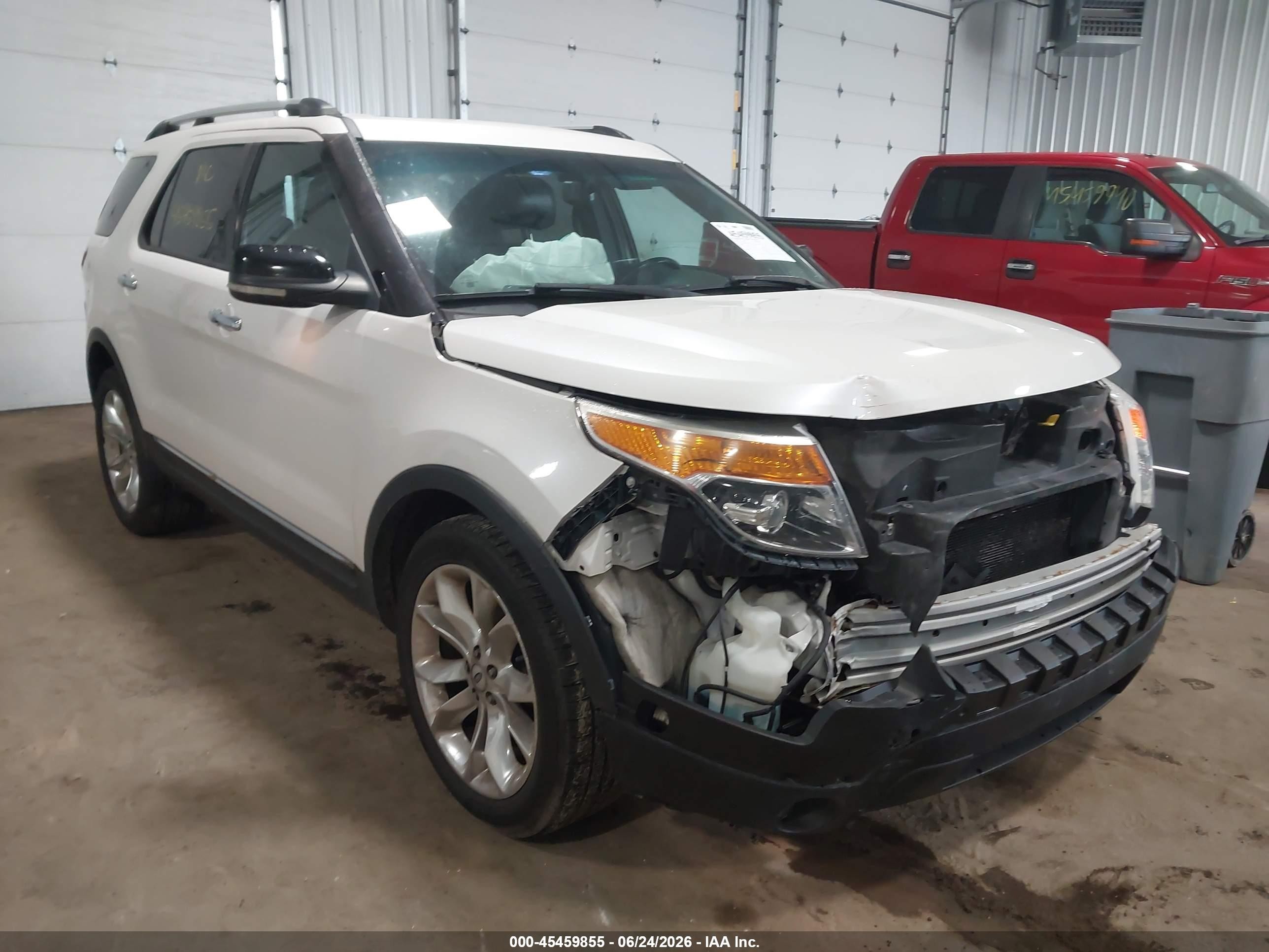 2013 Ford Explorer Xlt White vin: 1FM5K8D81DGA14349