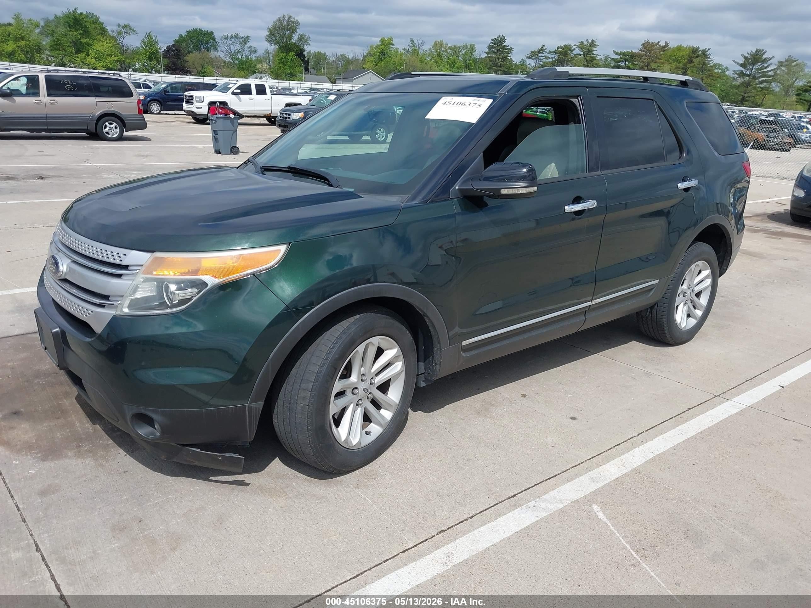 2013 Ford Explorer Xlt Green vin: 1FM5K8D81DGA49019