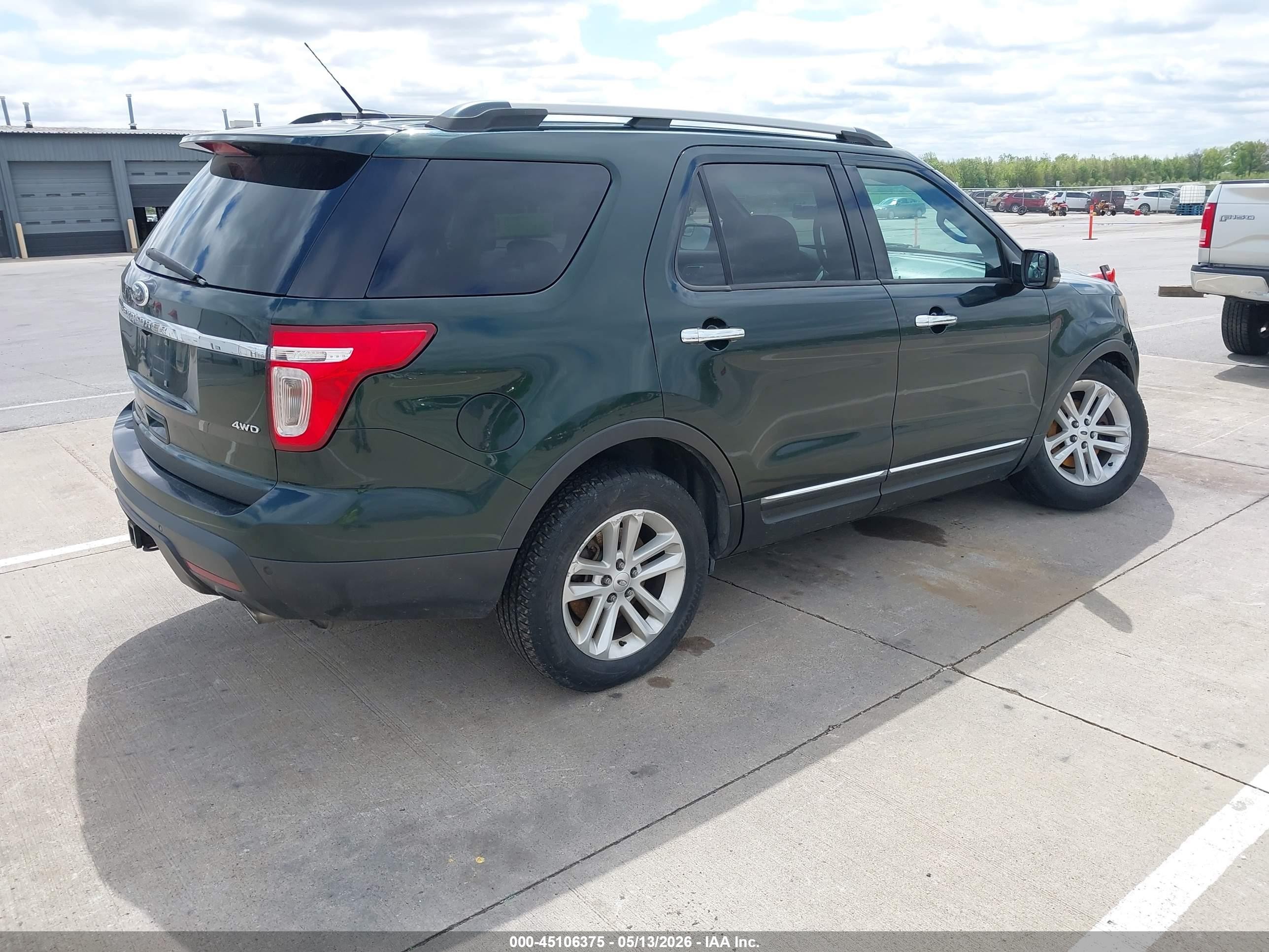 2013 Ford Explorer Xlt Green vin: 1FM5K8D81DGA49019