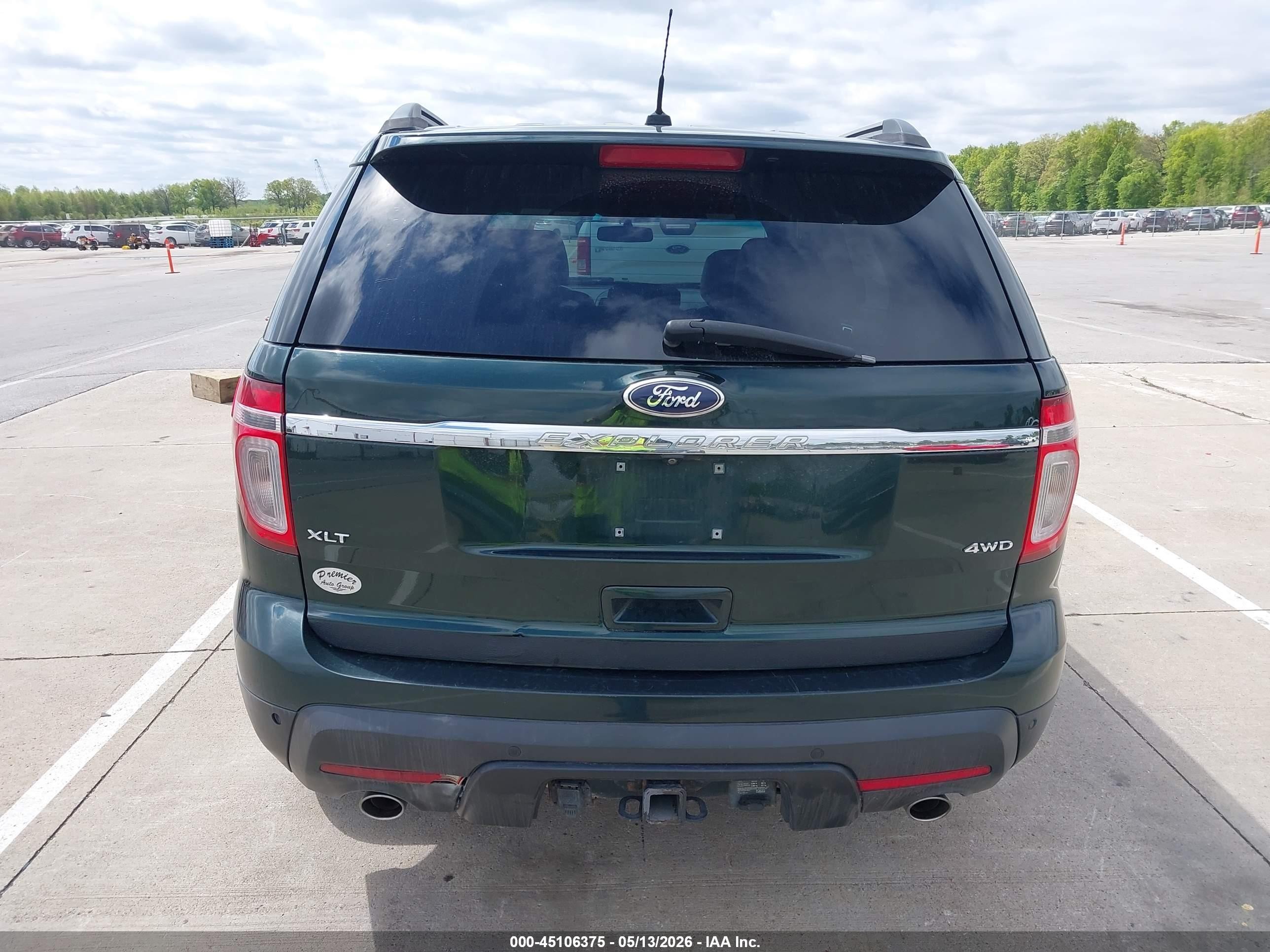 2013 Ford Explorer Xlt Green vin: 1FM5K8D81DGA49019