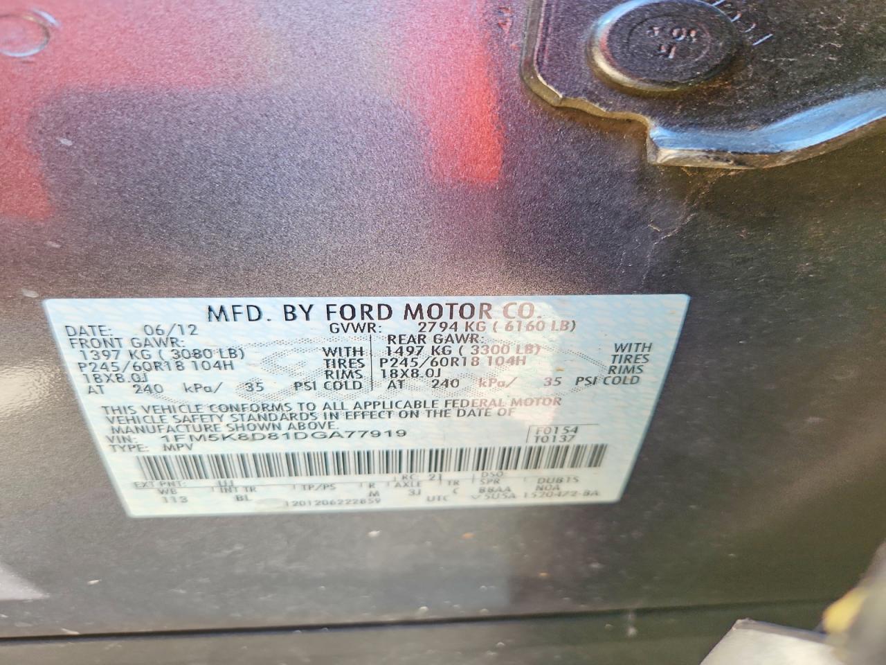 2013 Ford Explorer Xlt Charcoal vin: 1FM5K8D81DGA77919