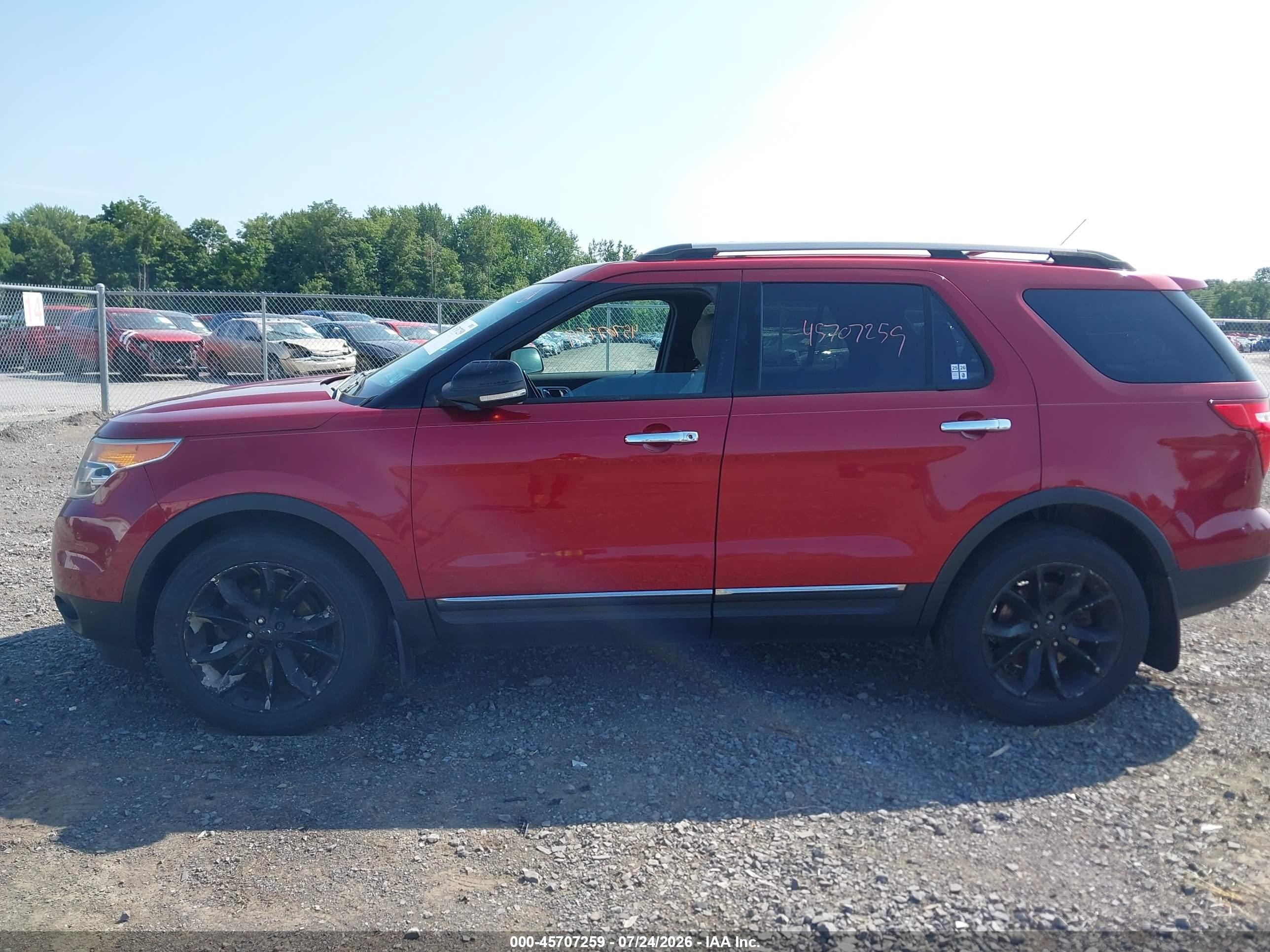 2013 Ford Explorer Xlt Red vin: 1FM5K8D81DGB25564