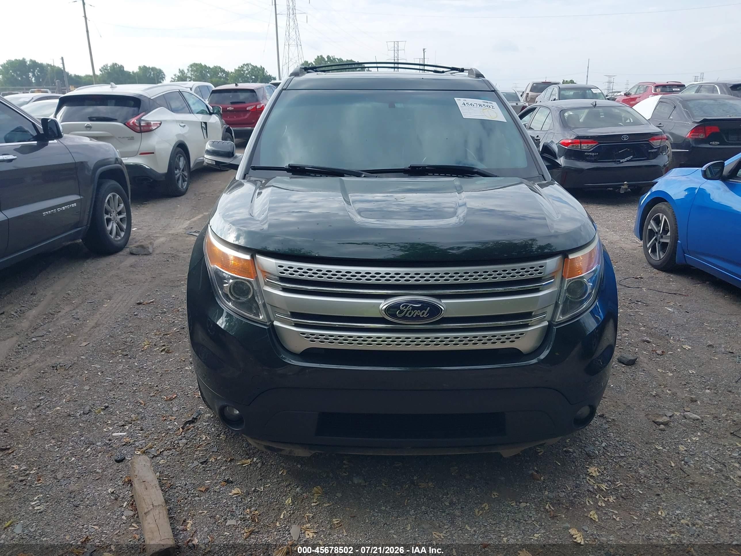 2013 Ford Explorer Xlt Green vin: 1FM5K8D81DGC43808