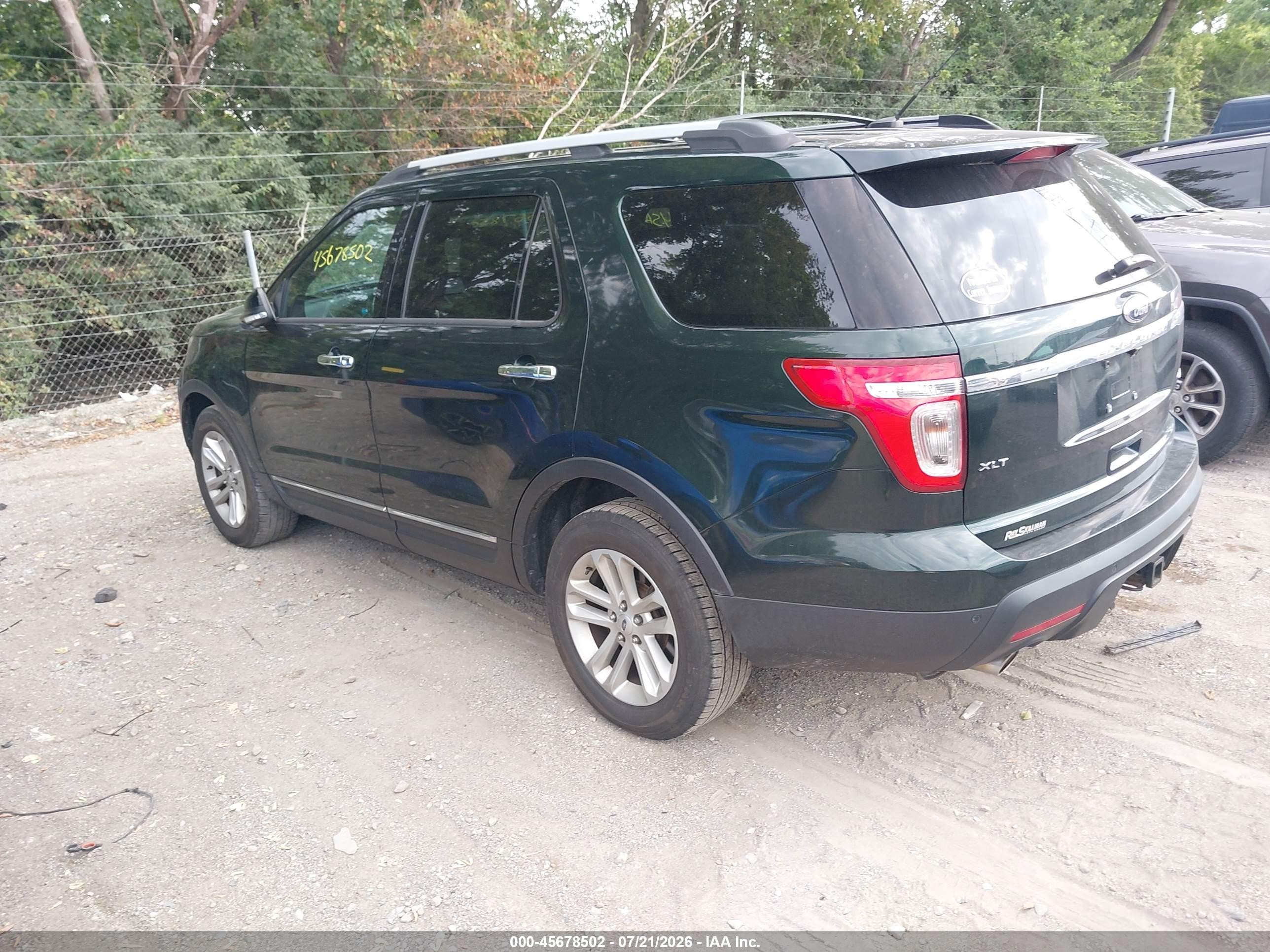 2013 Ford Explorer Xlt Green vin: 1FM5K8D81DGC43808