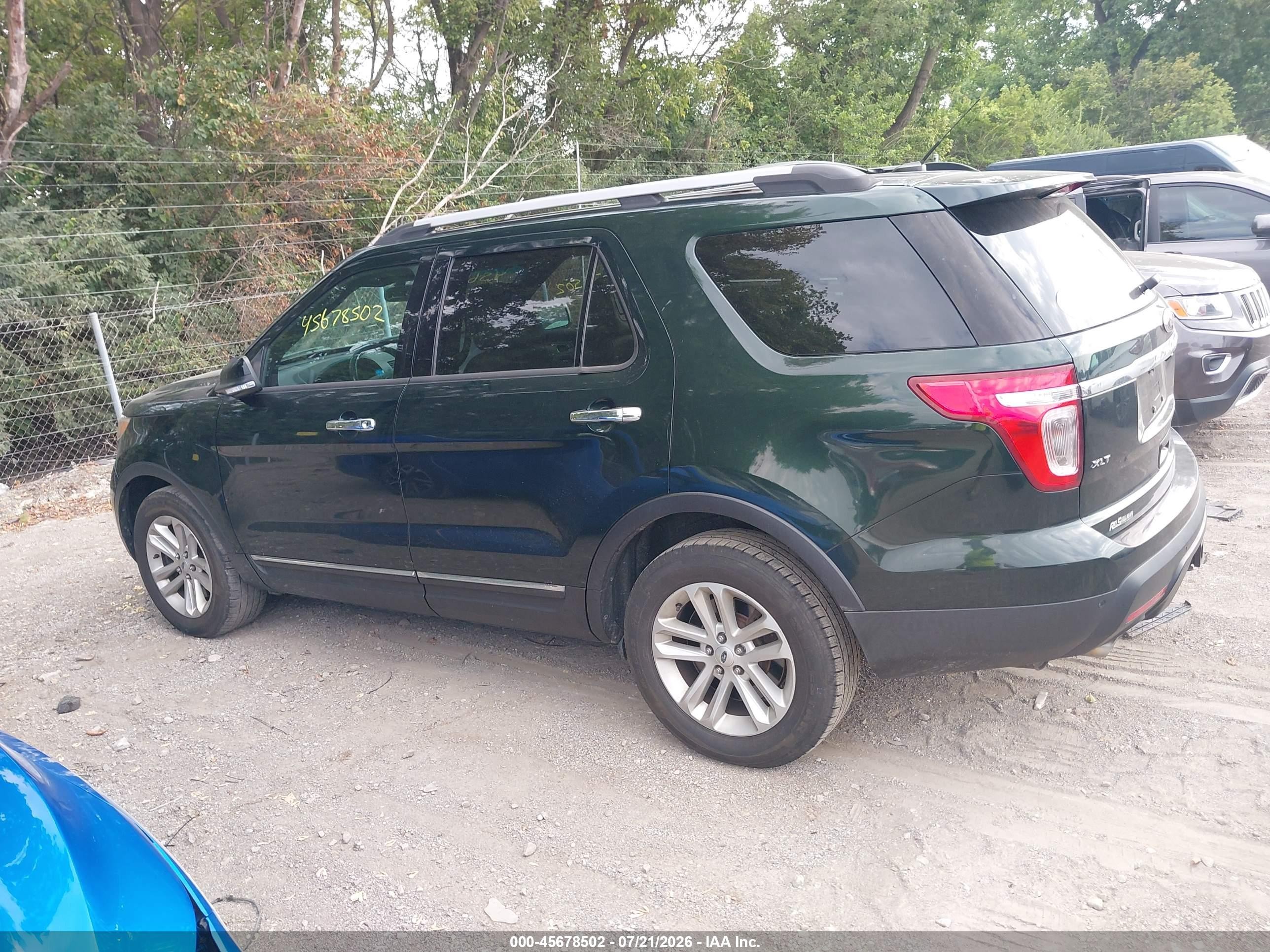 2013 Ford Explorer Xlt Green vin: 1FM5K8D81DGC43808