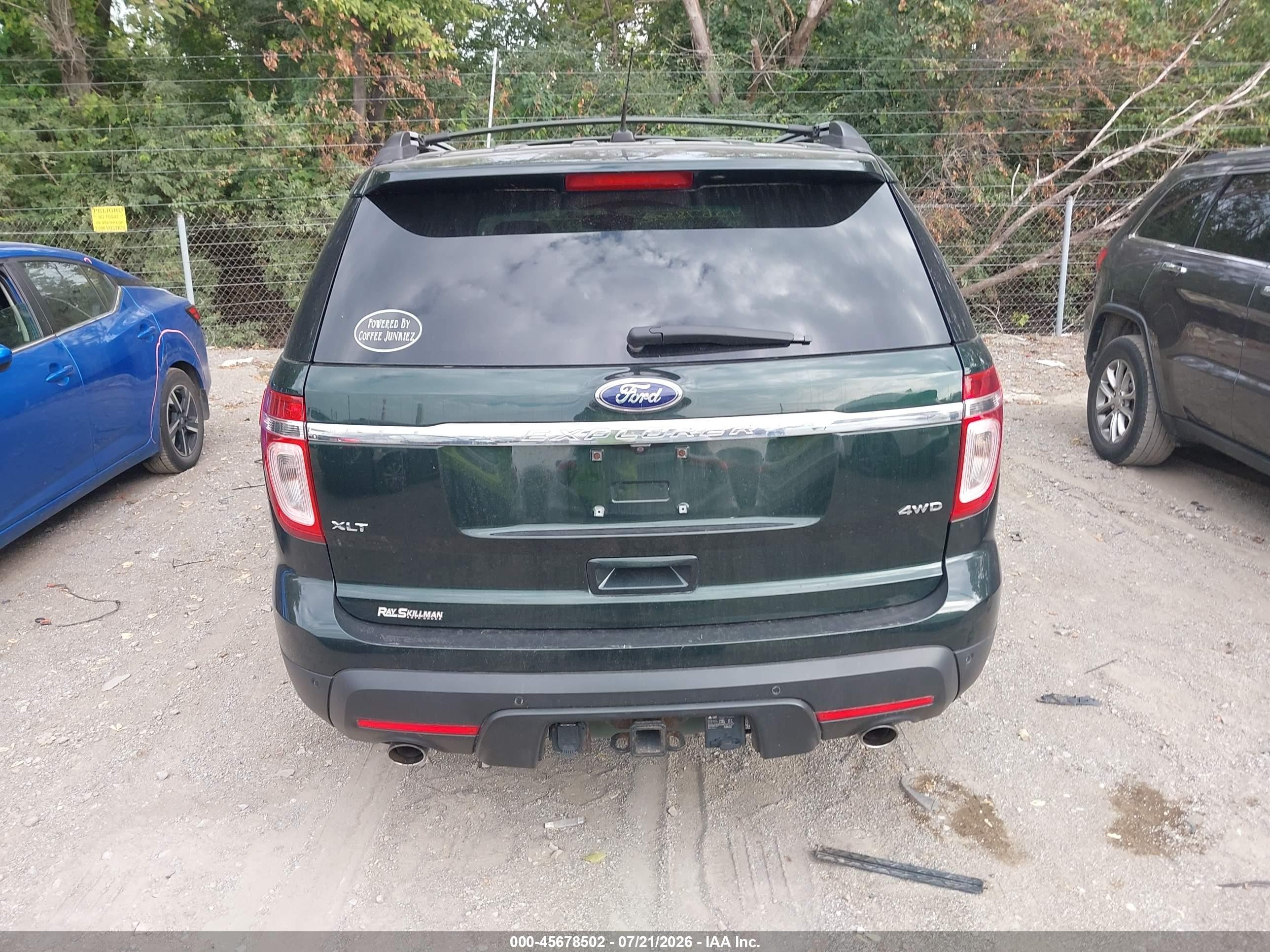 2013 Ford Explorer Xlt Green vin: 1FM5K8D81DGC43808