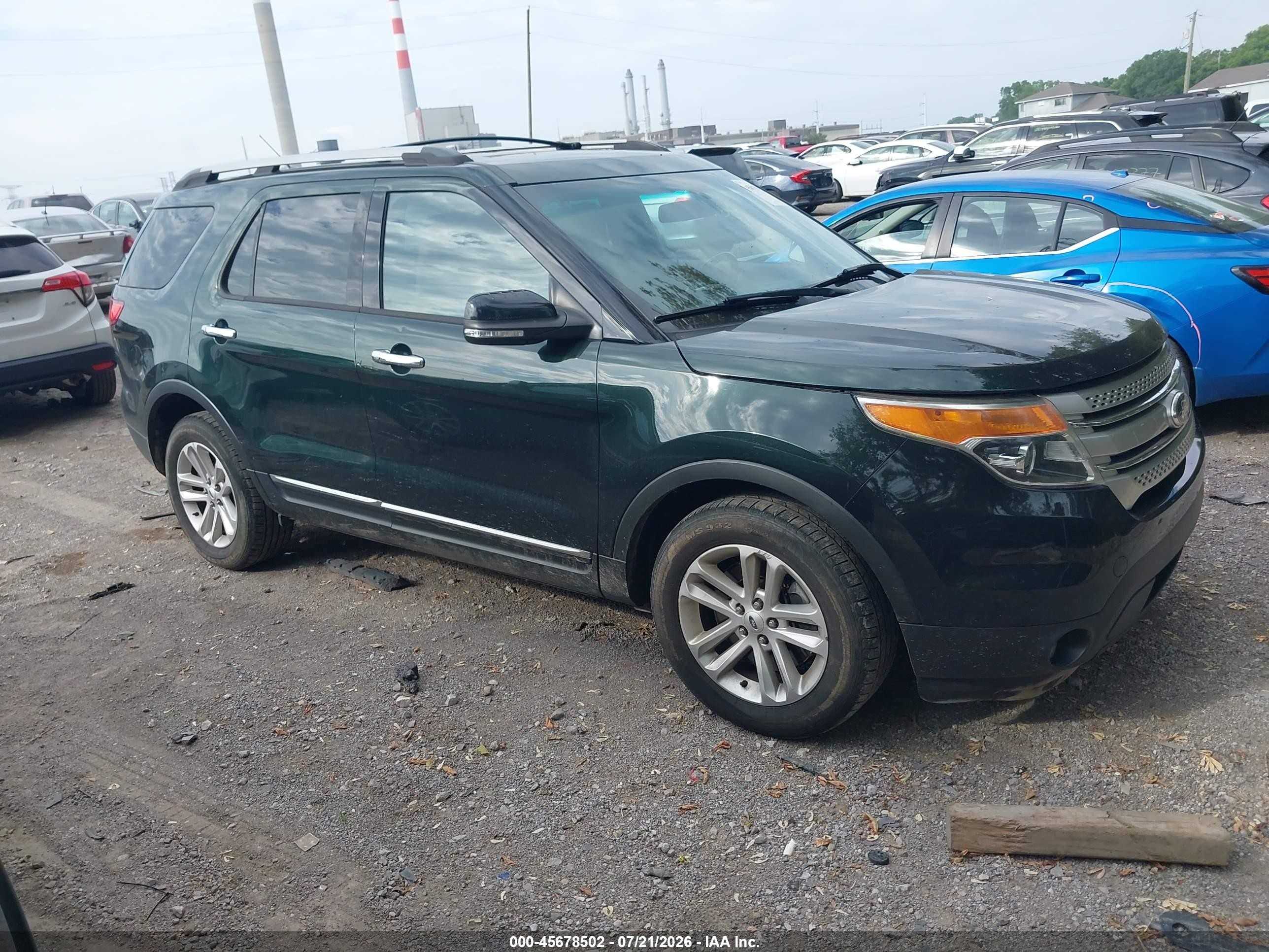 2013 Ford Explorer Xlt Green vin: 1FM5K8D81DGC43808