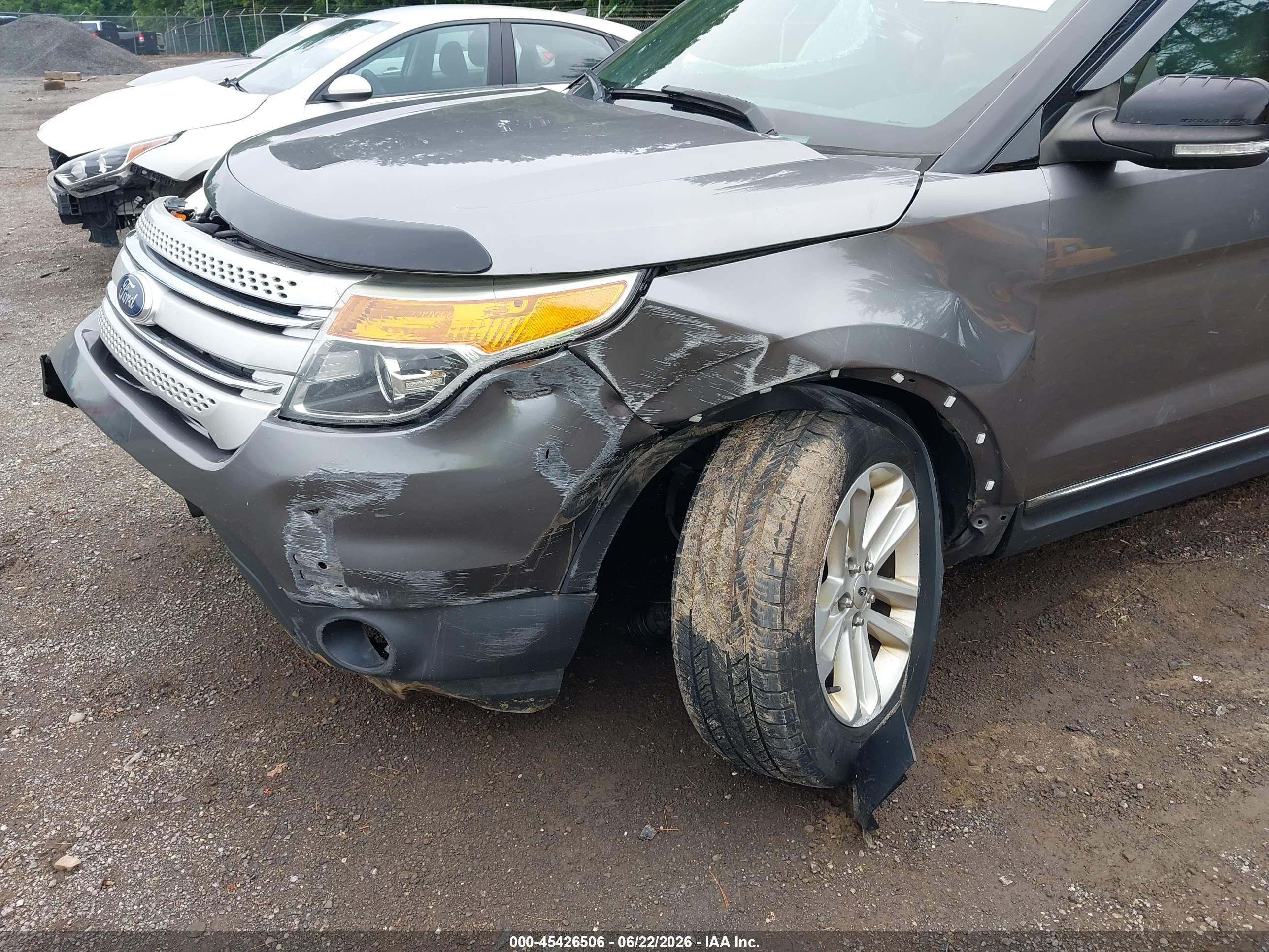 2014 Ford Explorer Xlt Gray vin: 1FM5K8D81EGA02171