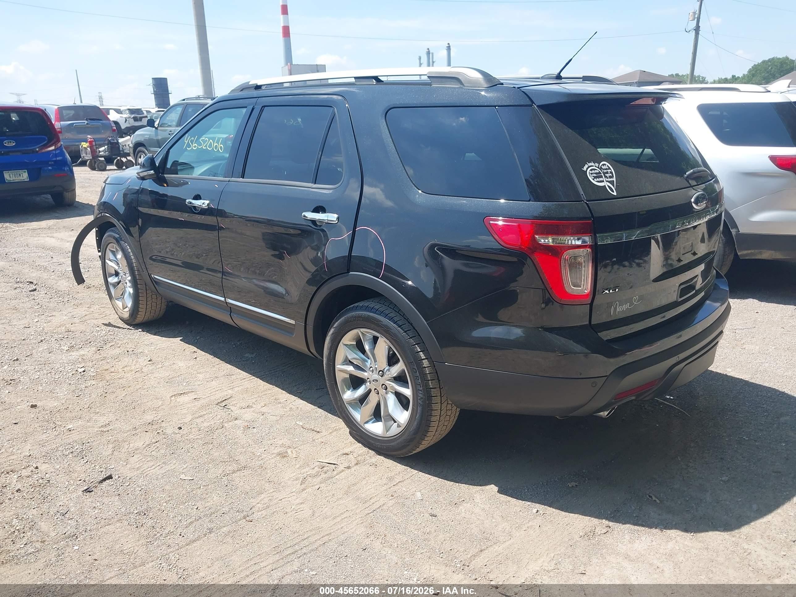 2015 Ford Explorer Xlt Black vin: 1FM5K8D81FGC36375