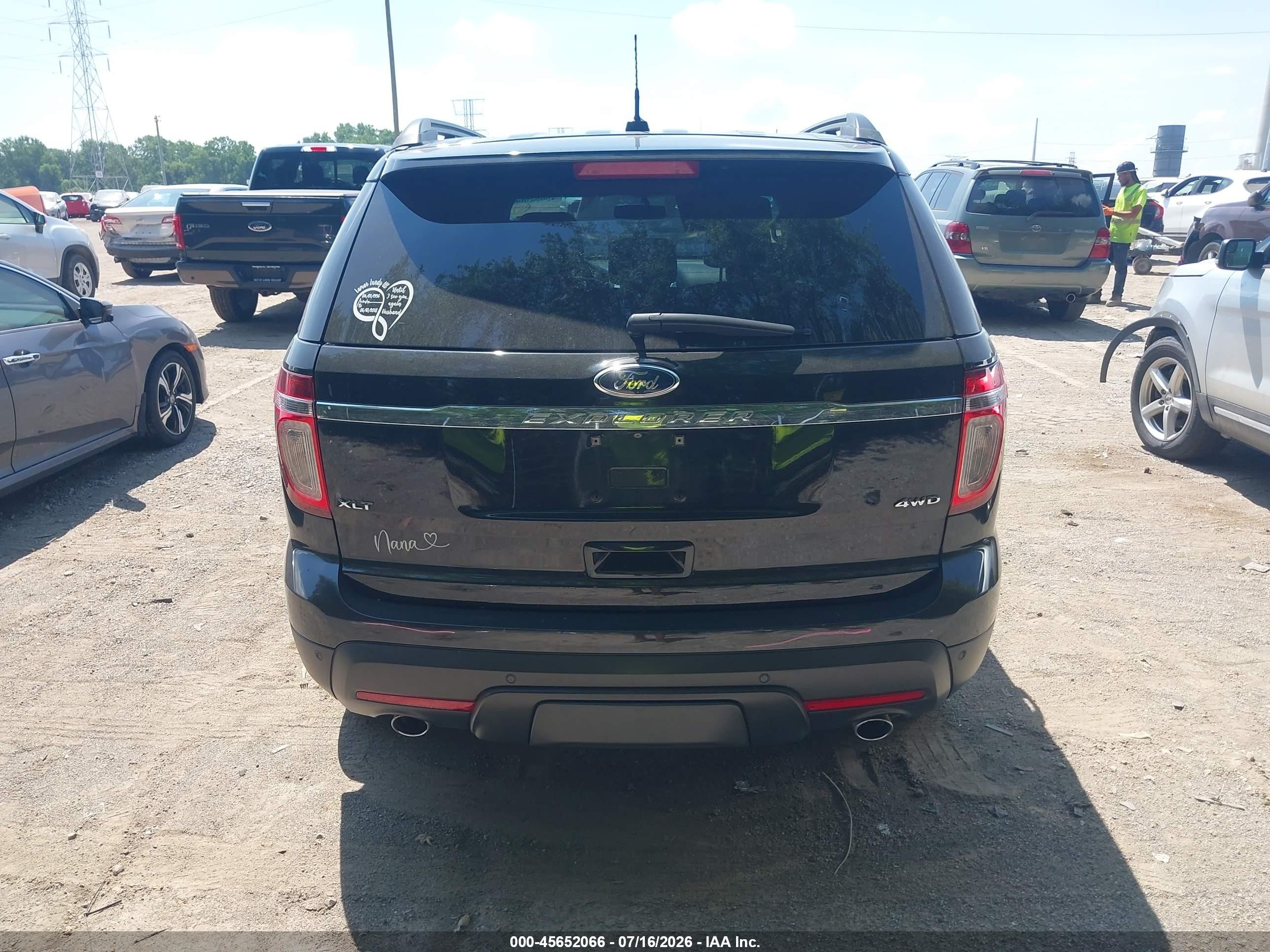 2015 Ford Explorer Xlt Black vin: 1FM5K8D81FGC36375
