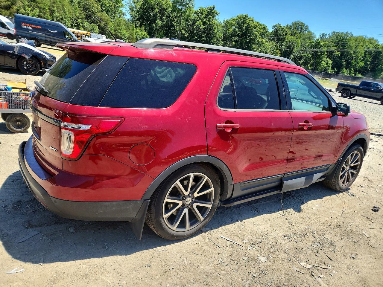 2015 Ford Explorer Xlt Red vin: 1FM5K8D81FGC46291