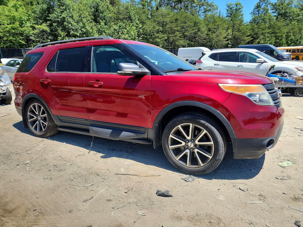2015 Ford Explorer Xlt Red vin: 1FM5K8D81FGC46291