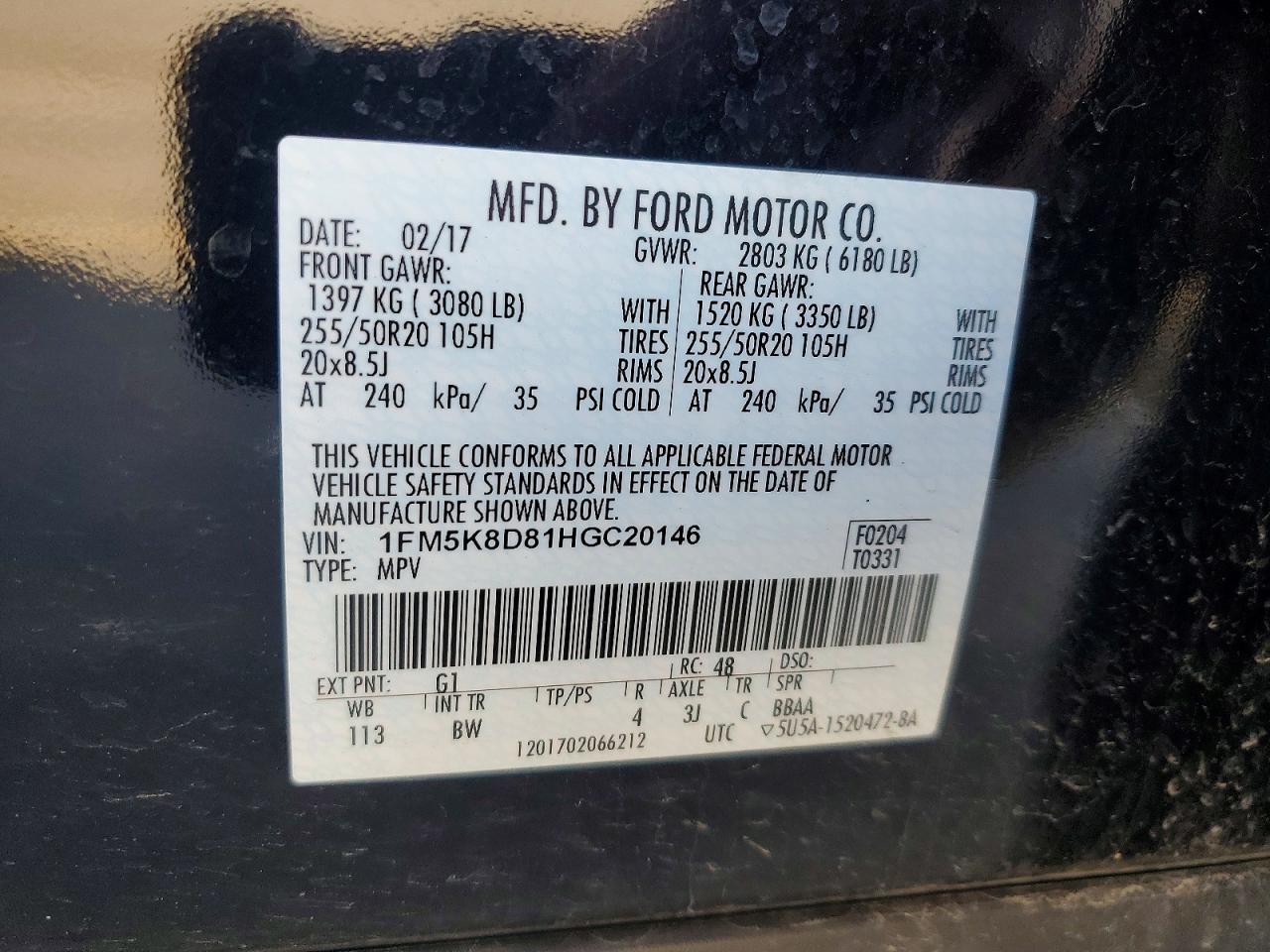 2017 Ford Explorer Xlt Black vin: 1FM5K8D81HGC20146