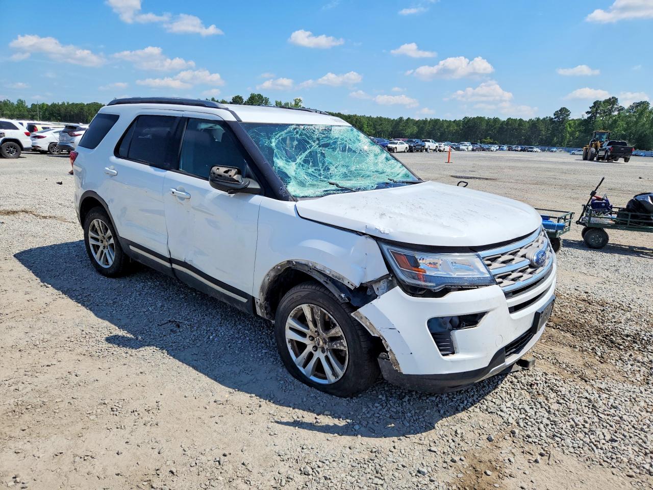 2018 Ford Explorer Xlt White vin: 1FM5K8D81JGA23550