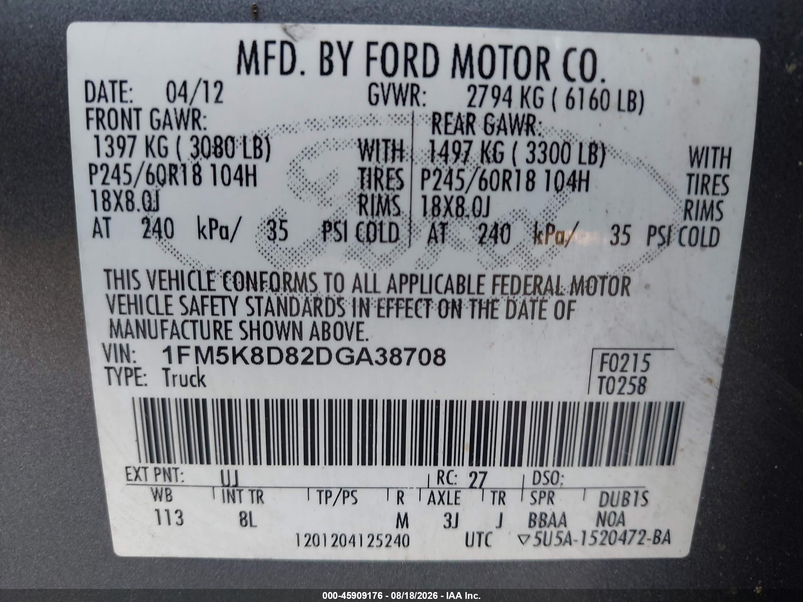 2013 Ford Explorer Xlt Gray vin: 1FM5K8D82DGA38708