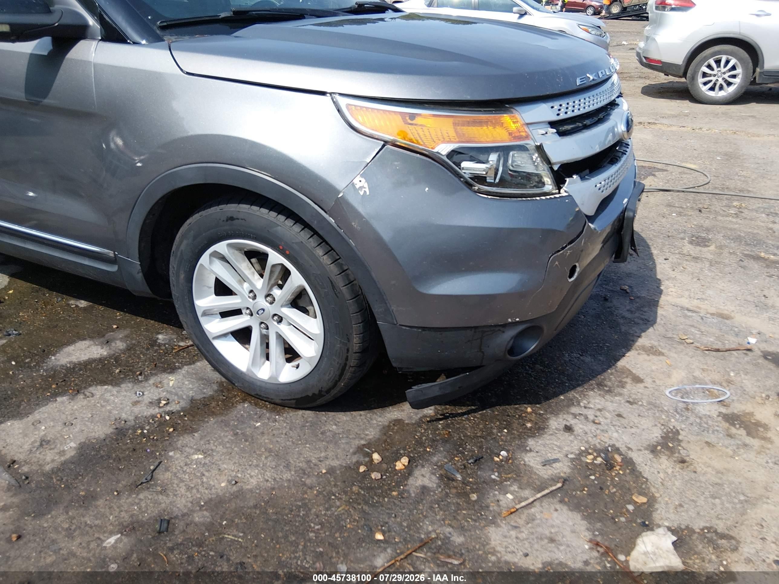 2013 Ford Explorer Xlt Gray vin: 1FM5K8D82DGB04447
