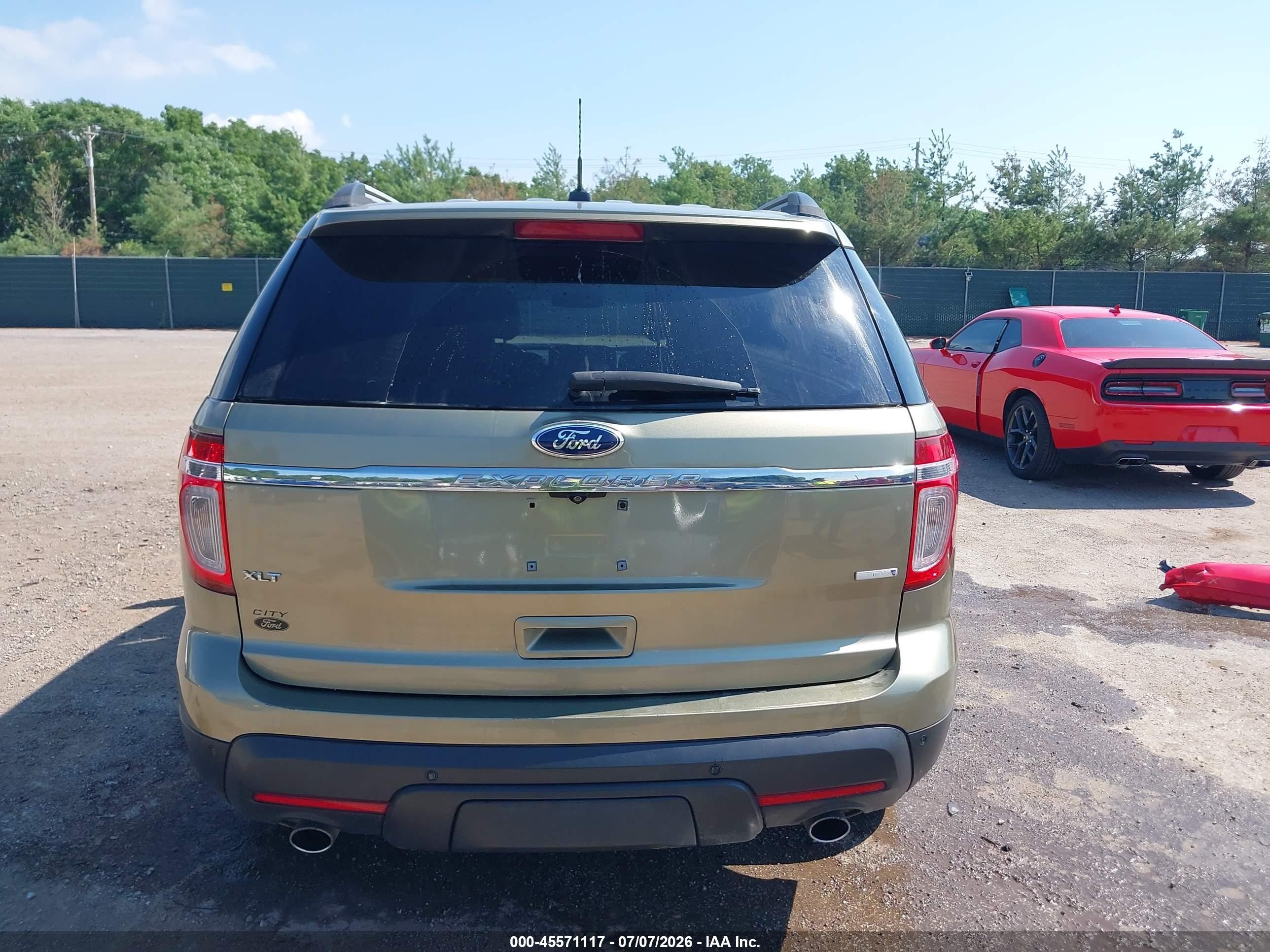2013 Ford Explorer Xlt Green vin: 1FM5K8D82DGB38680