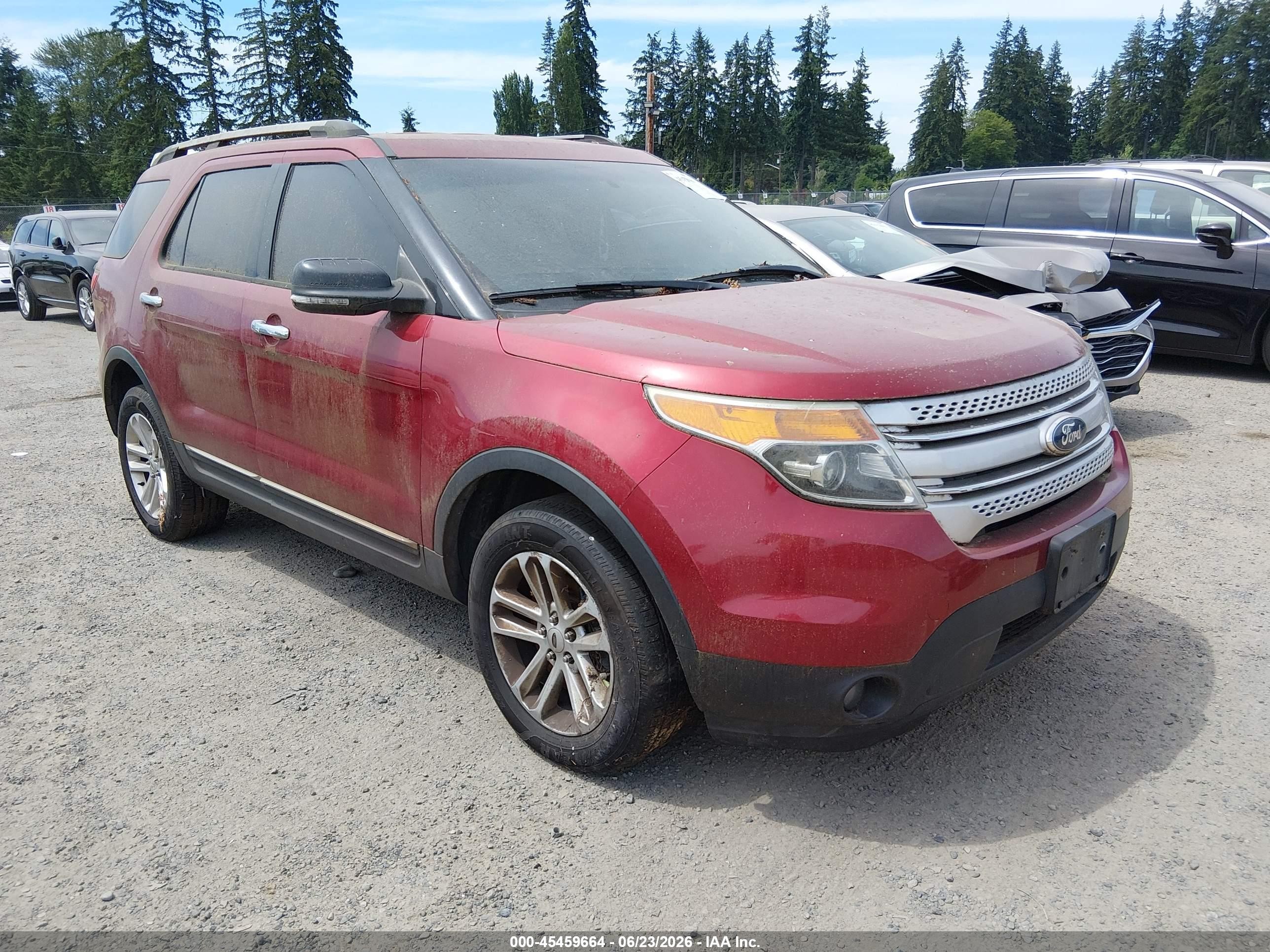 2013 Ford Explorer Xlt Burgundy vin: 1FM5K8D82DGC21638