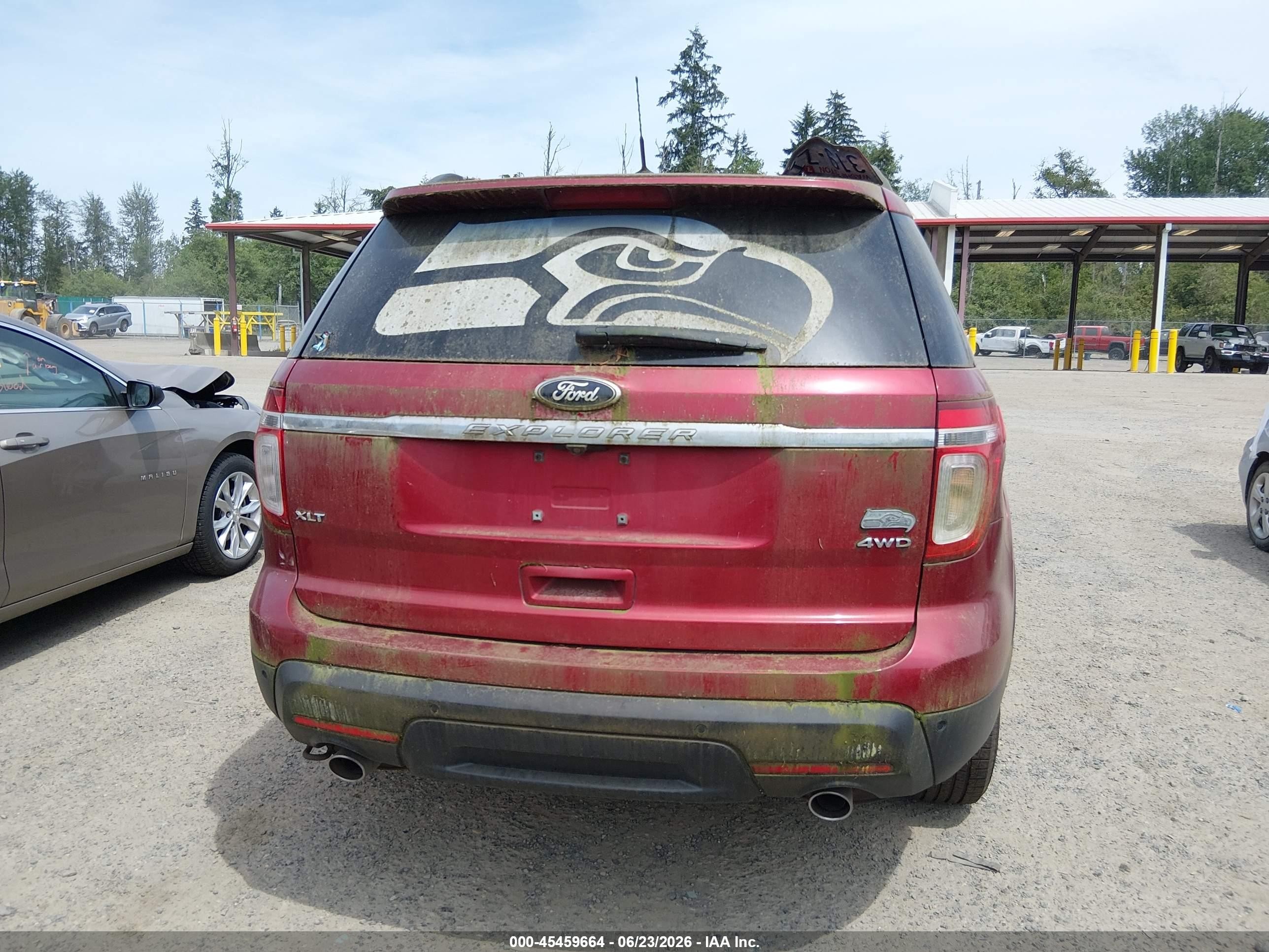 2013 Ford Explorer Xlt Burgundy vin: 1FM5K8D82DGC21638