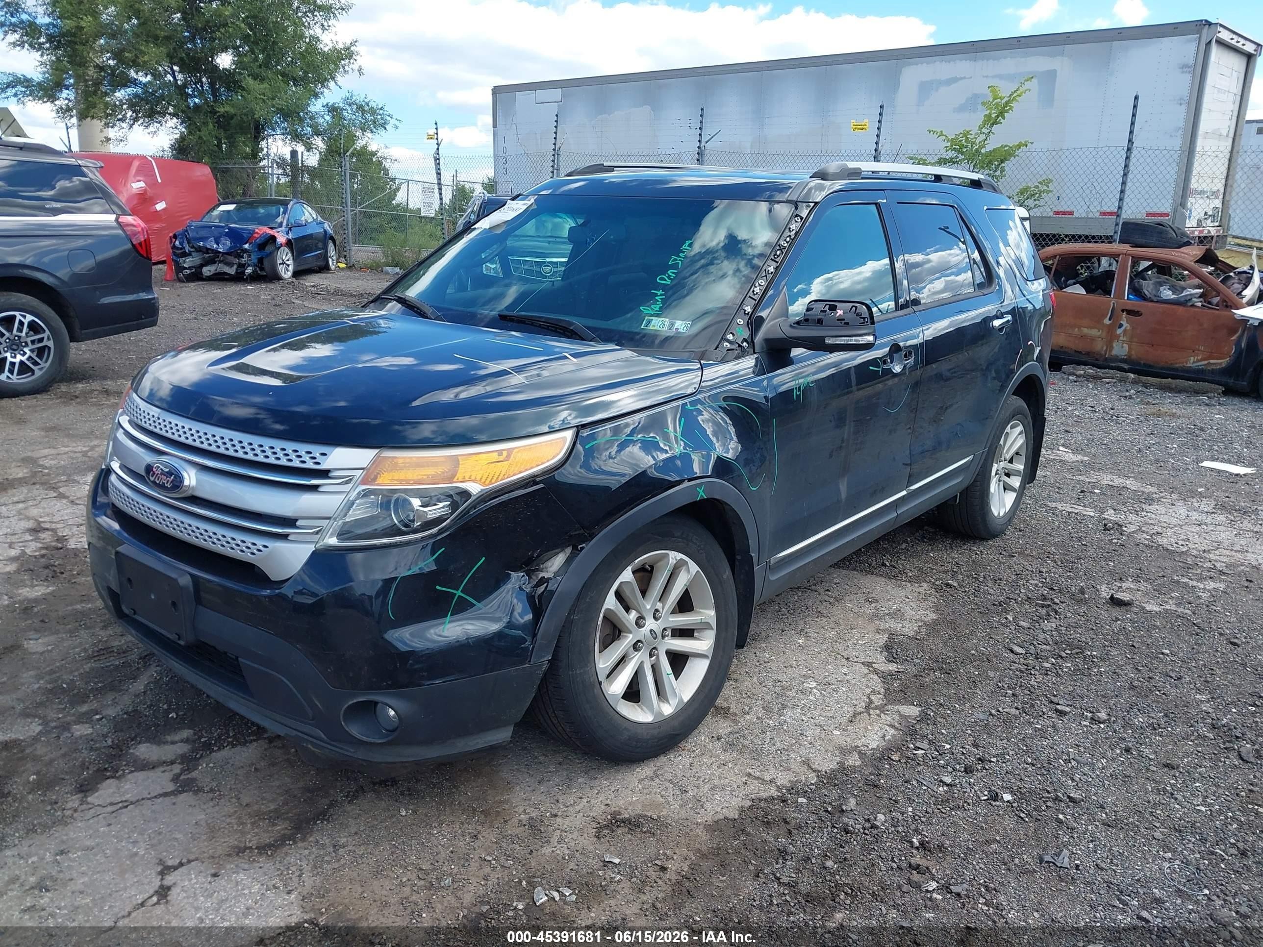 2014 Ford Explorer Xlt Green vin: 1FM5K8D82EGA36846