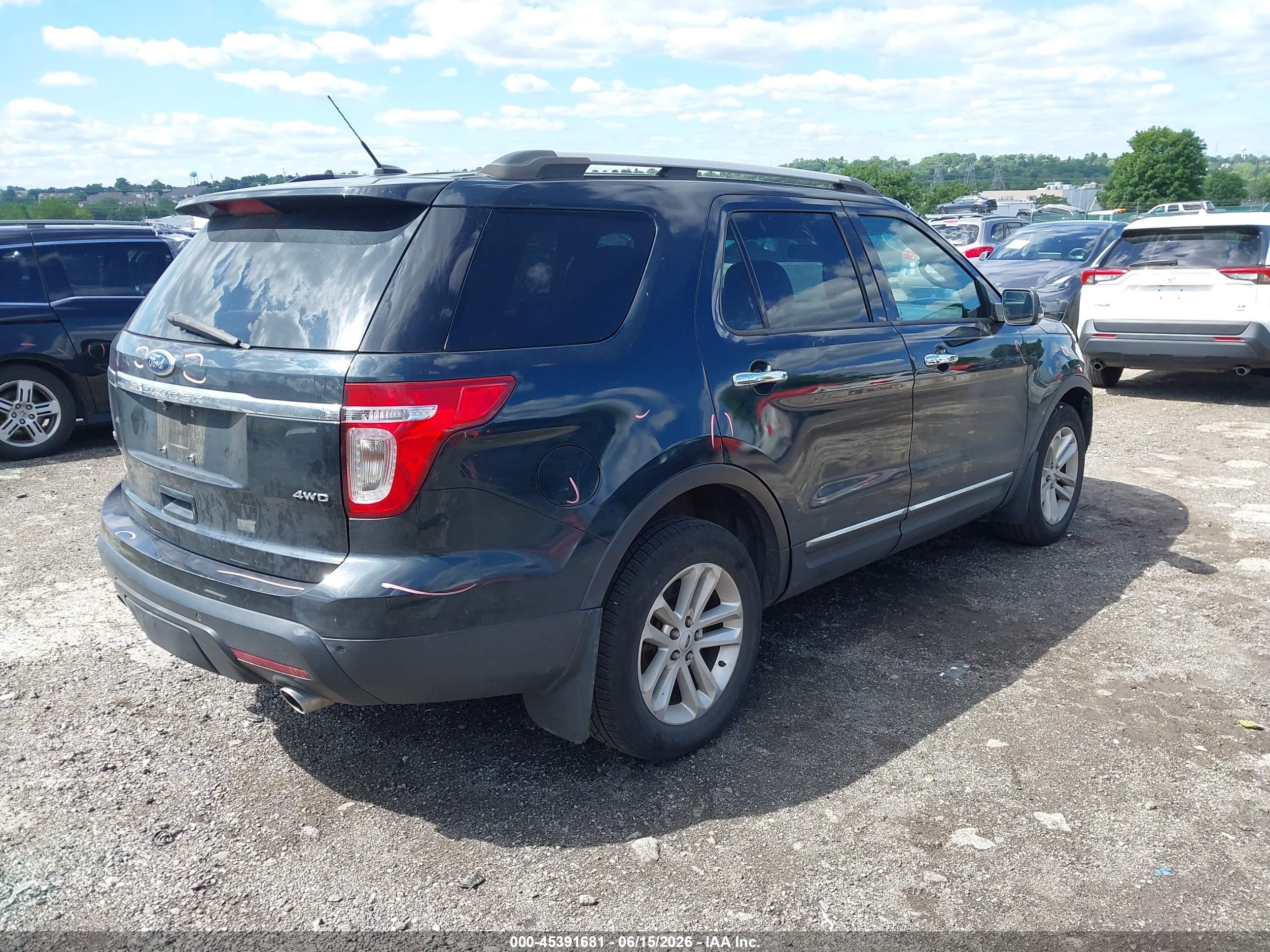 2014 Ford Explorer Xlt Green vin: 1FM5K8D82EGA36846