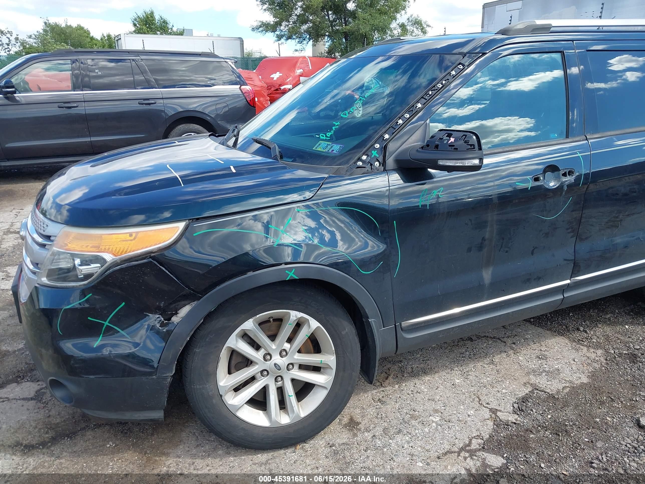 2014 Ford Explorer Xlt Green vin: 1FM5K8D82EGA36846