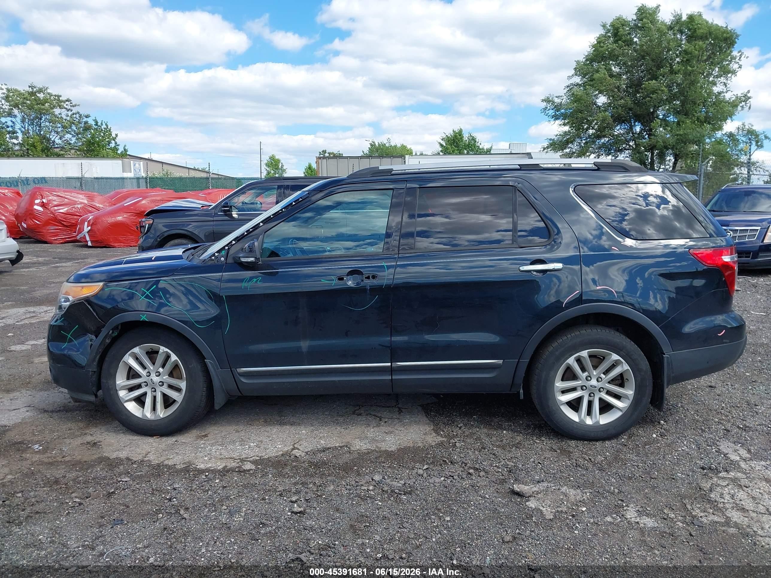 2014 Ford Explorer Xlt Green vin: 1FM5K8D82EGA36846