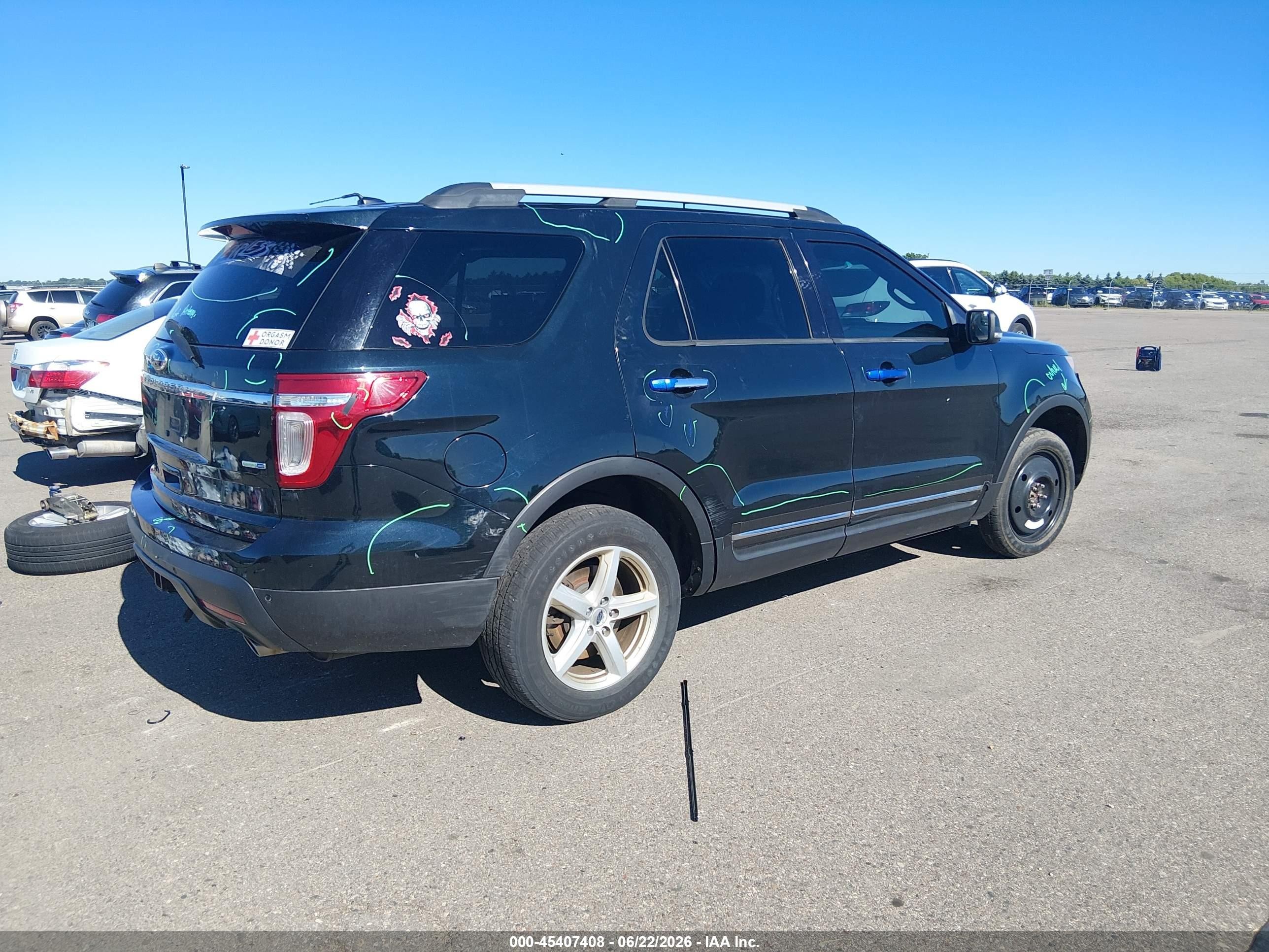 2014 Ford Explorer Xlt Black vin: 1FM5K8D82EGA90308