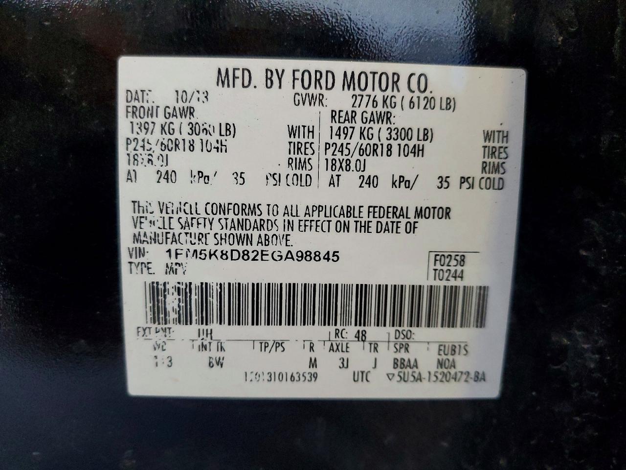 2014 Ford Explorer Xlt Black vin: 1FM5K8D82EGA98845