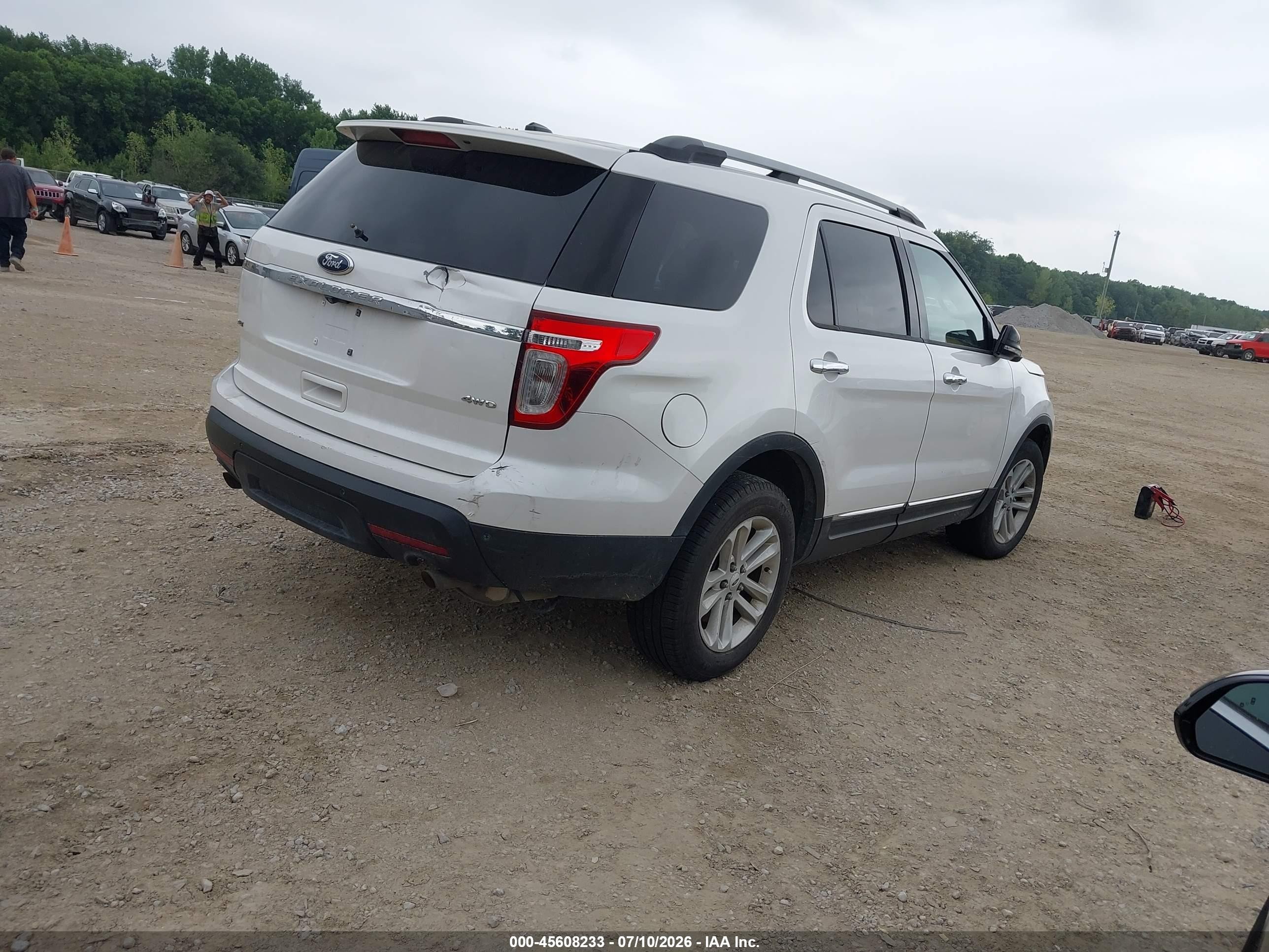 2014 Ford Explorer Xlt White vin: 1FM5K8D82EGB50488
