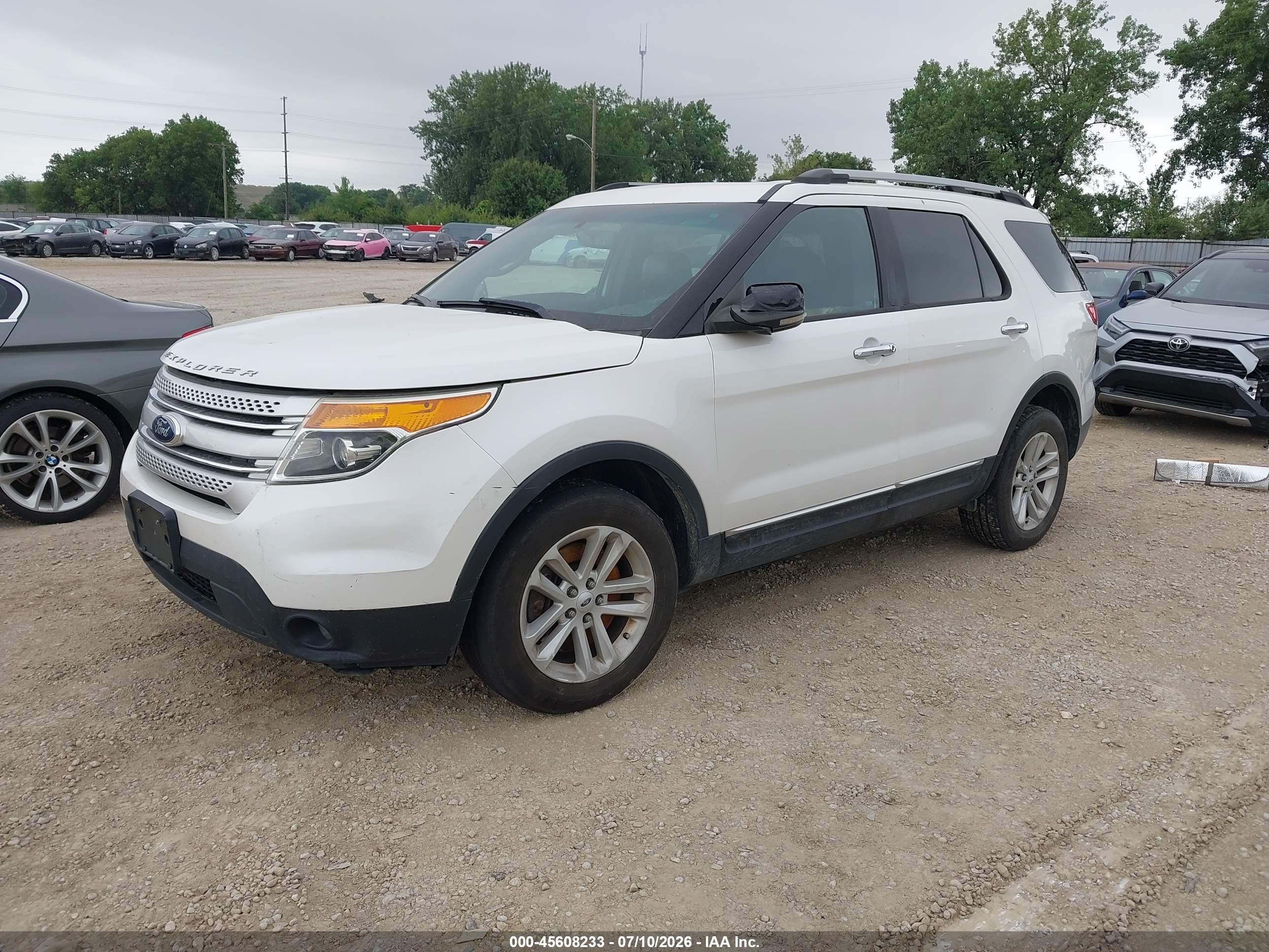 2014 Ford Explorer Xlt White vin: 1FM5K8D82EGB50488