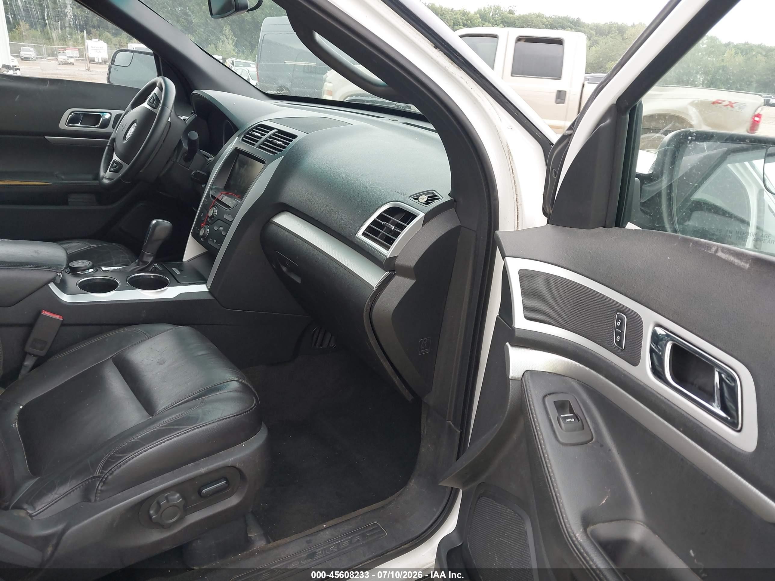2014 Ford Explorer Xlt White vin: 1FM5K8D82EGB50488
