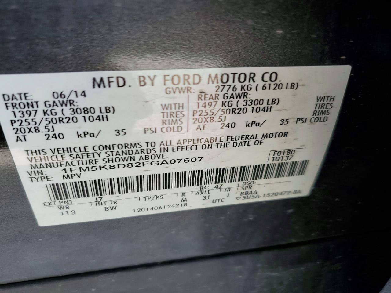 2015 Ford Explorer Xlt Gray vin: 1FM5K8D82FGA07607
