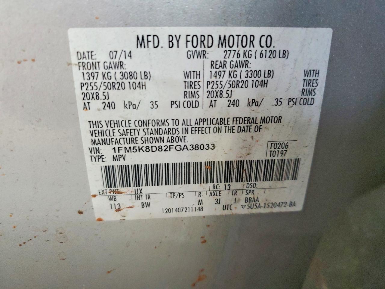 2015 Ford Explorer Xlt Silver vin: 1FM5K8D82FGA38033