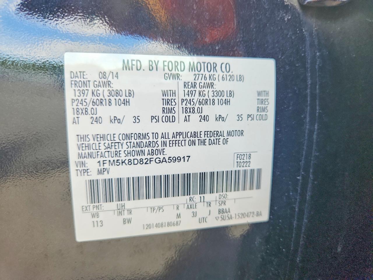 2015 Ford Explorer Xlt Черный vin: 1FM5K8D82FGA59917