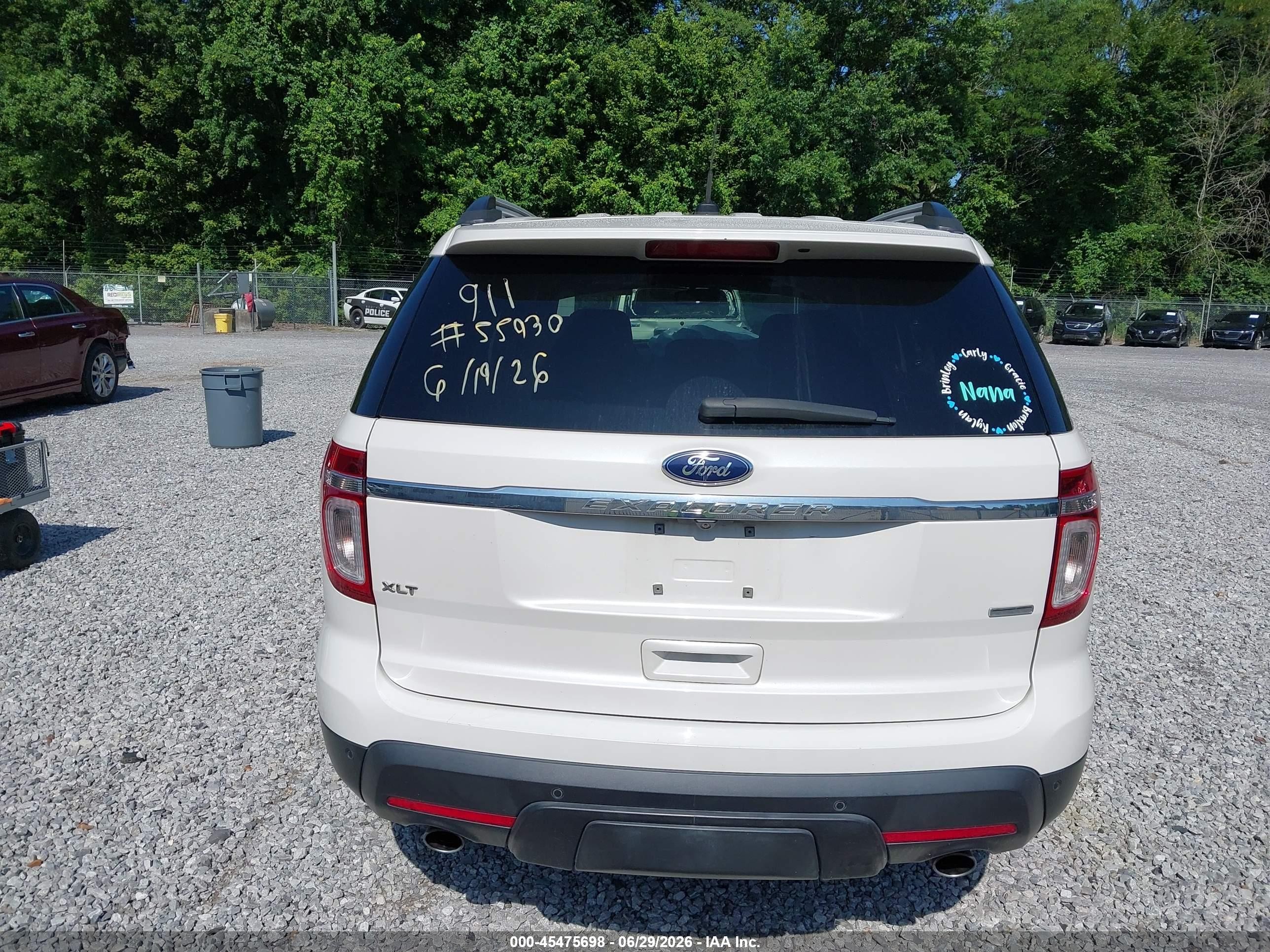 2015 Ford Explorer Xlt White vin: 1FM5K8D82FGB09828