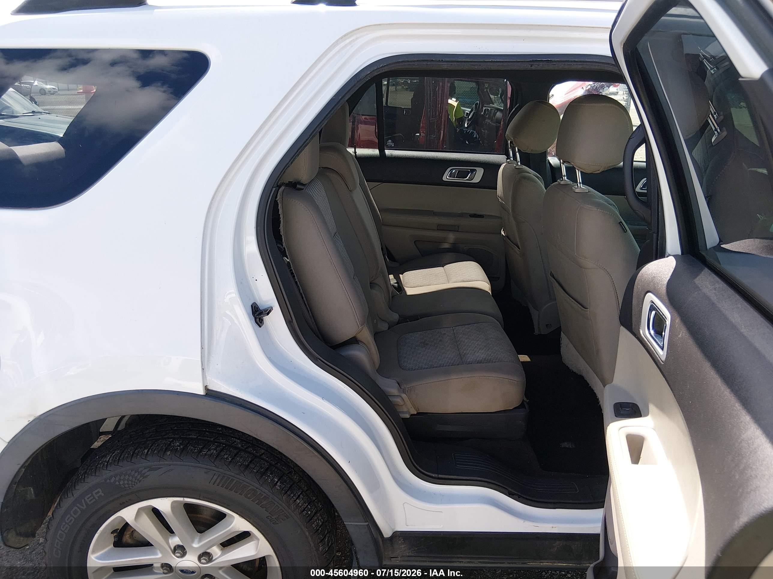 2015 Ford Explorer Xlt White vin: 1FM5K8D82FGC40774