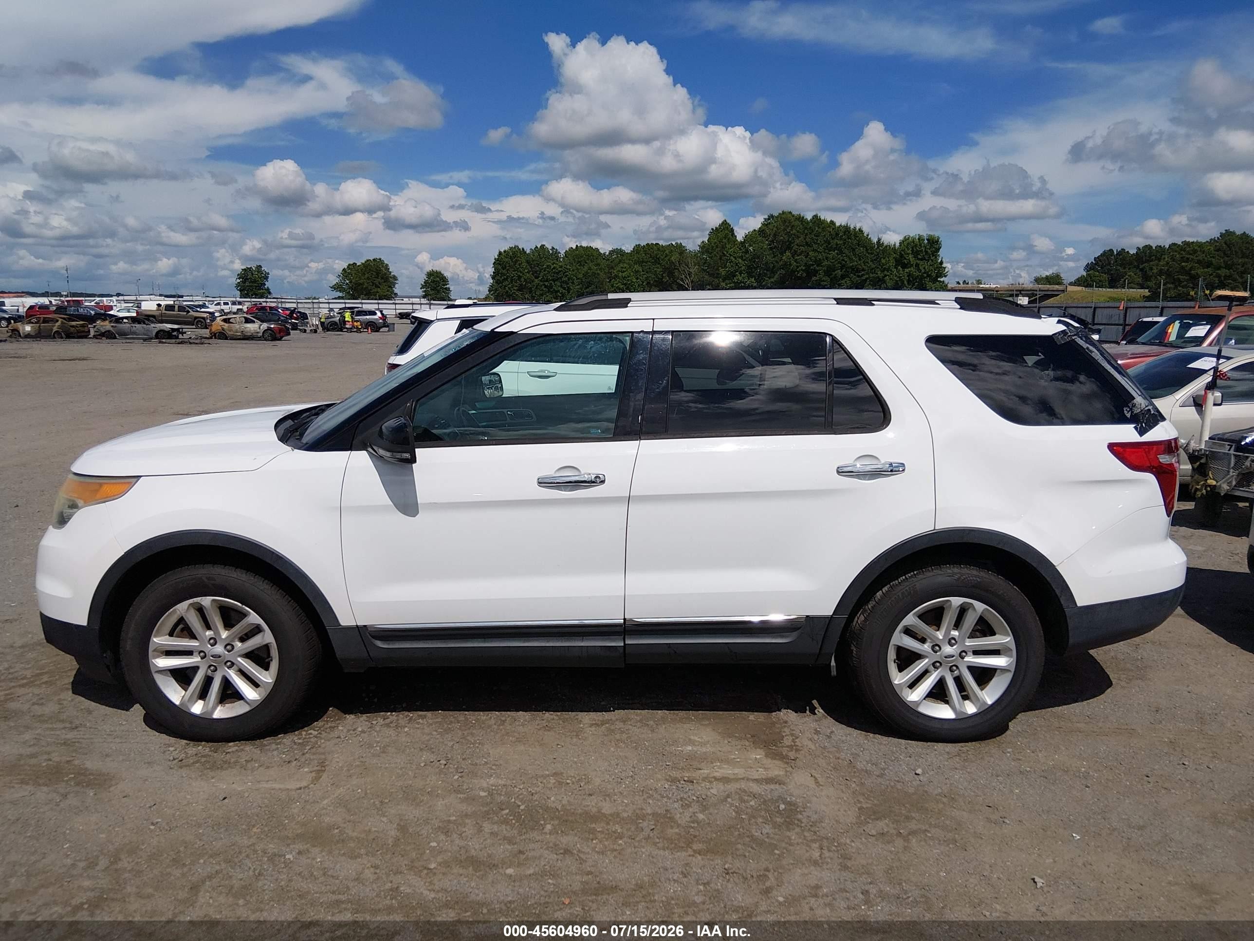 2015 Ford Explorer Xlt White vin: 1FM5K8D82FGC40774