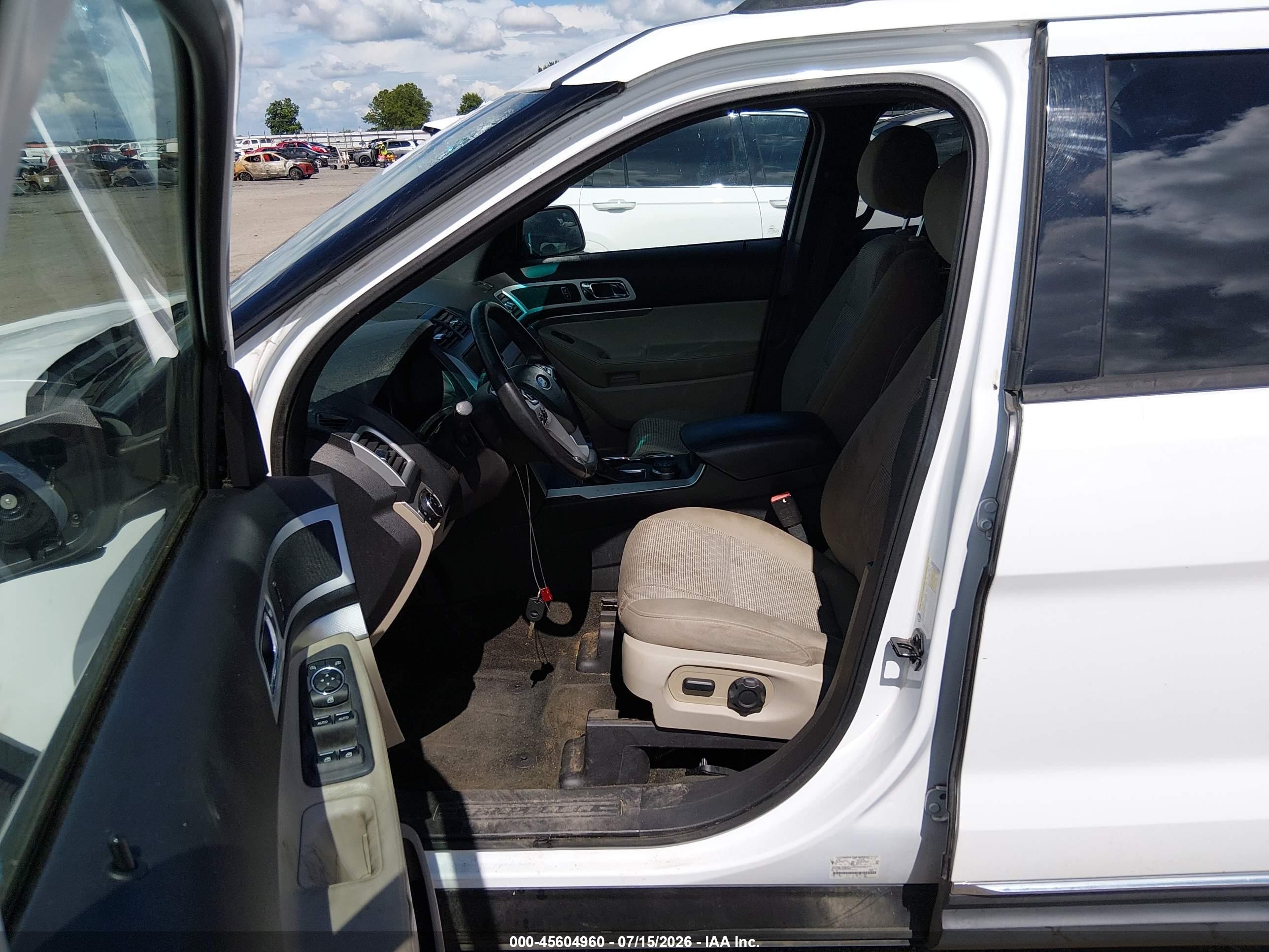 2015 Ford Explorer Xlt White vin: 1FM5K8D82FGC40774