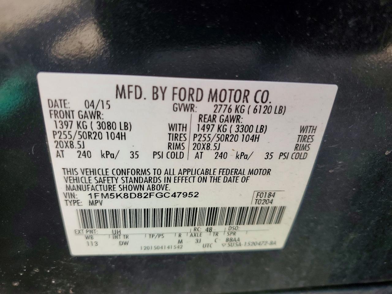 2015 Ford Explorer Xlt Black vin: 1FM5K8D82FGC47952