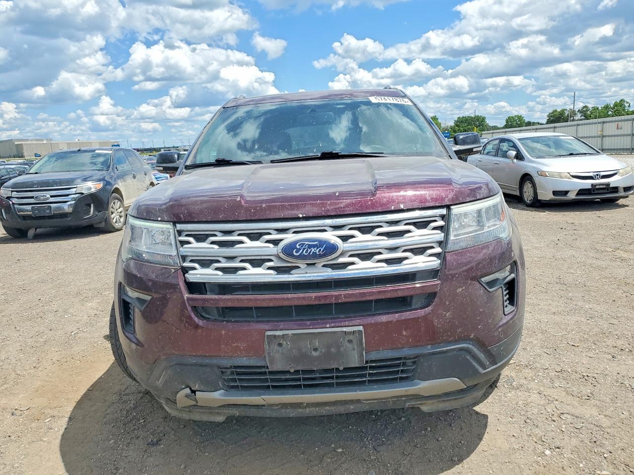 2018 Ford Explorer Xlt Burgundy vin: 1FM5K8D82JGC24521